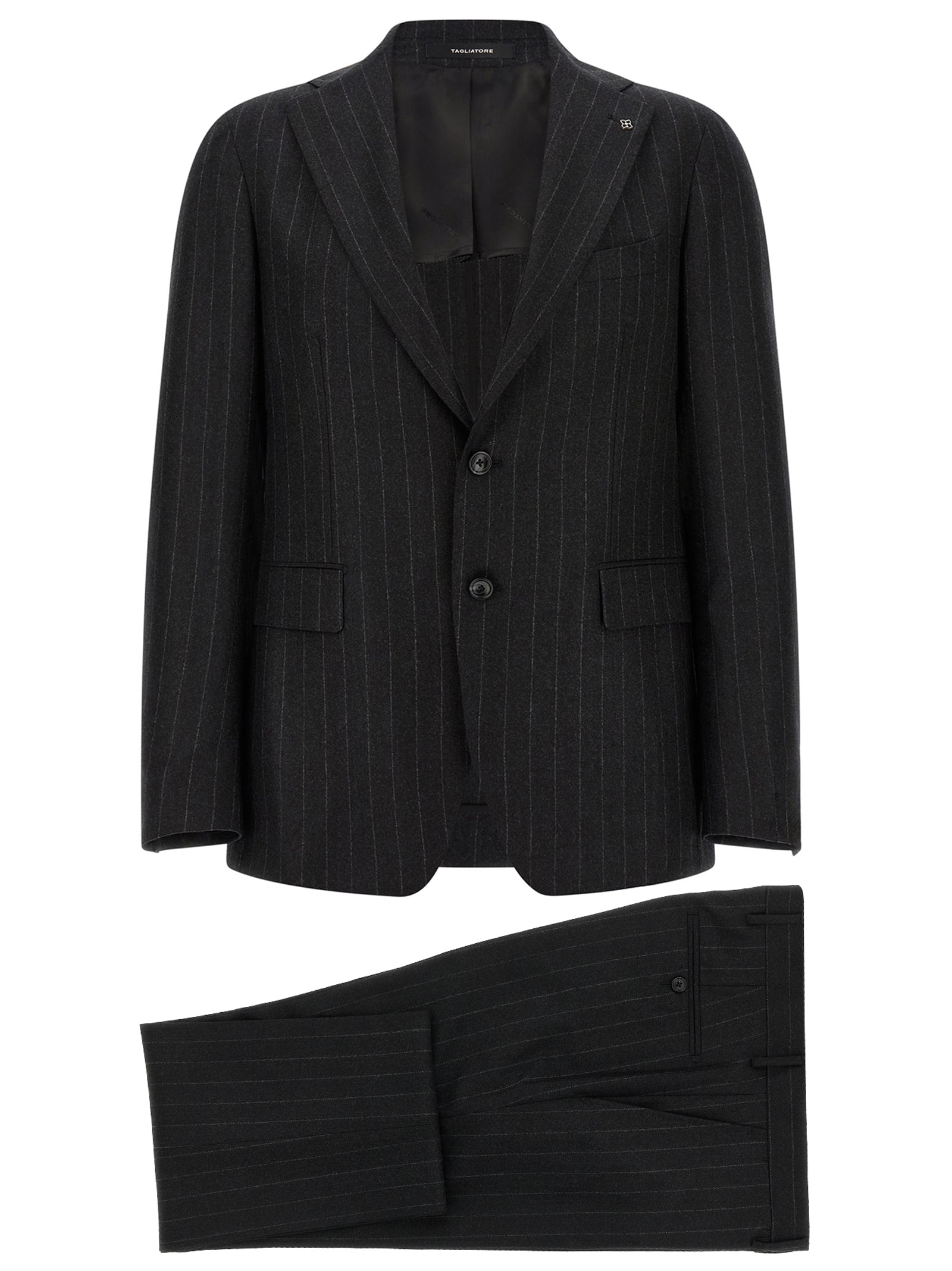 Tagliatore Gray Virgin Wool Two-Piece Suit