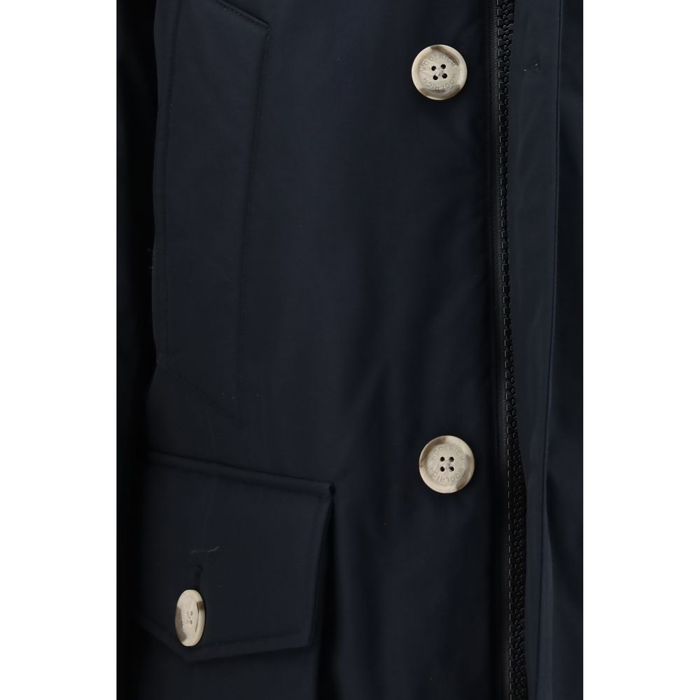 Woolrich Blue Cotton Parka