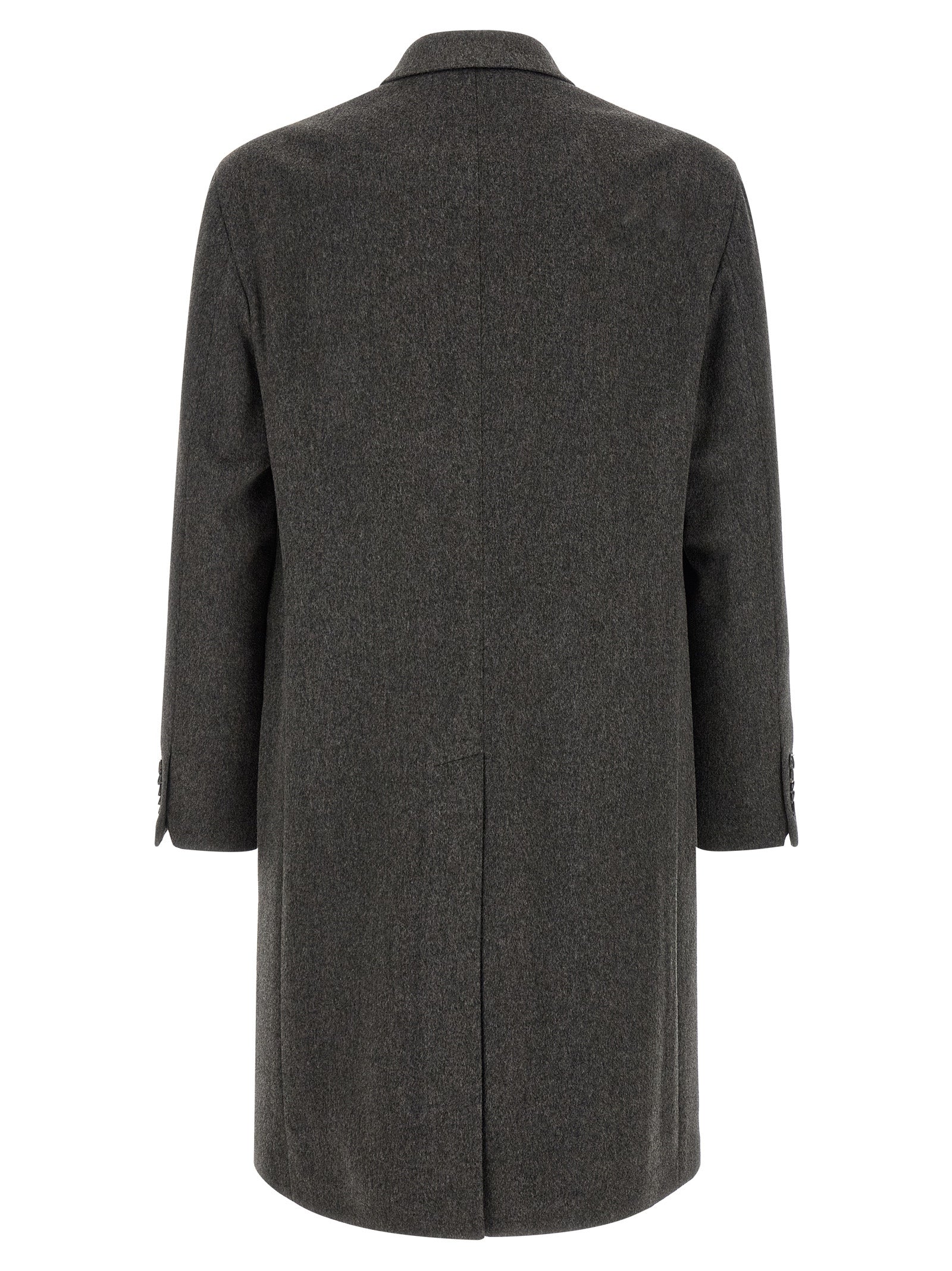 Tagliatore Gray Virgin Wool Coat