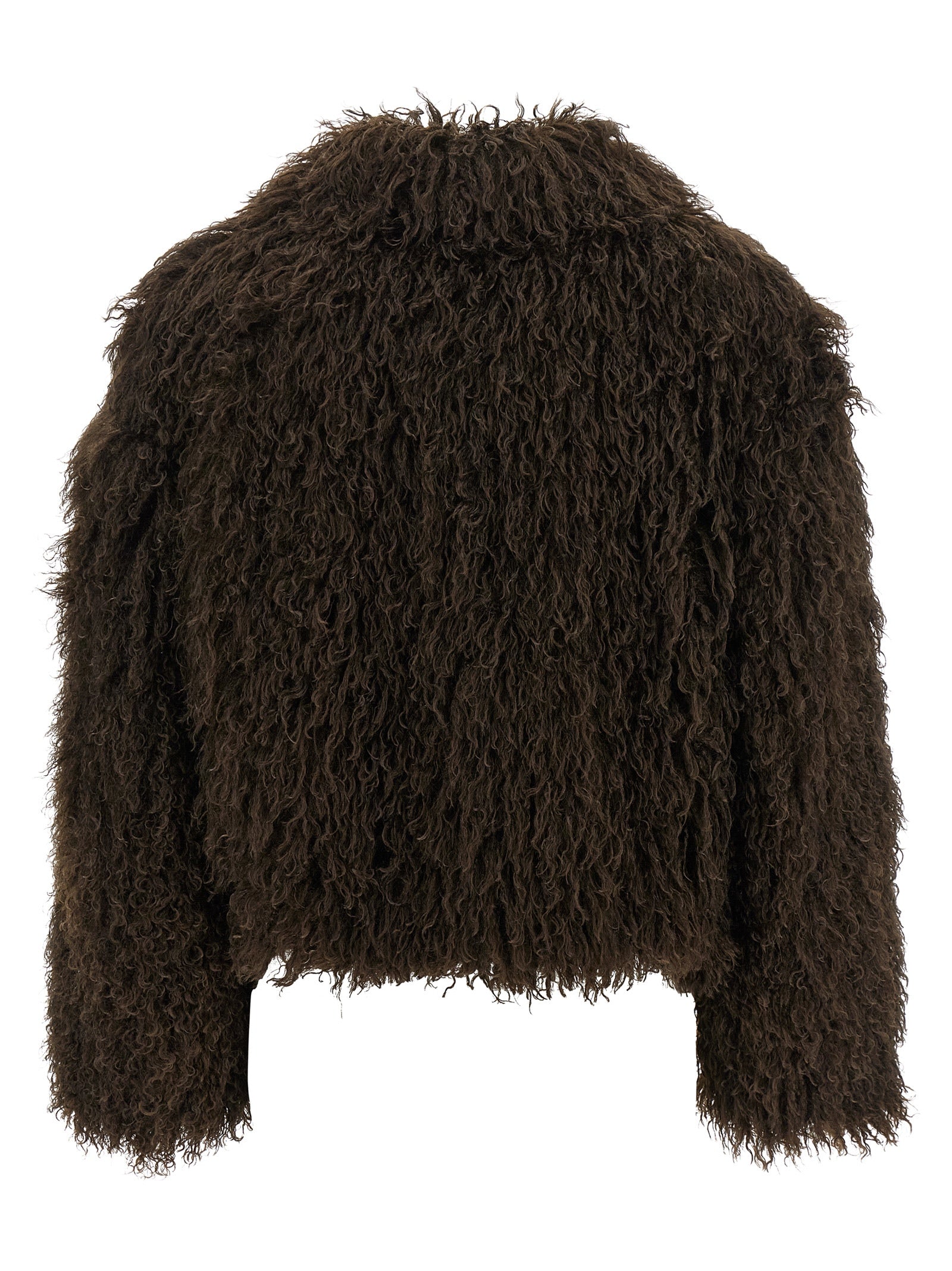 Tagliatore Brown Polyester Full-Length Jacket