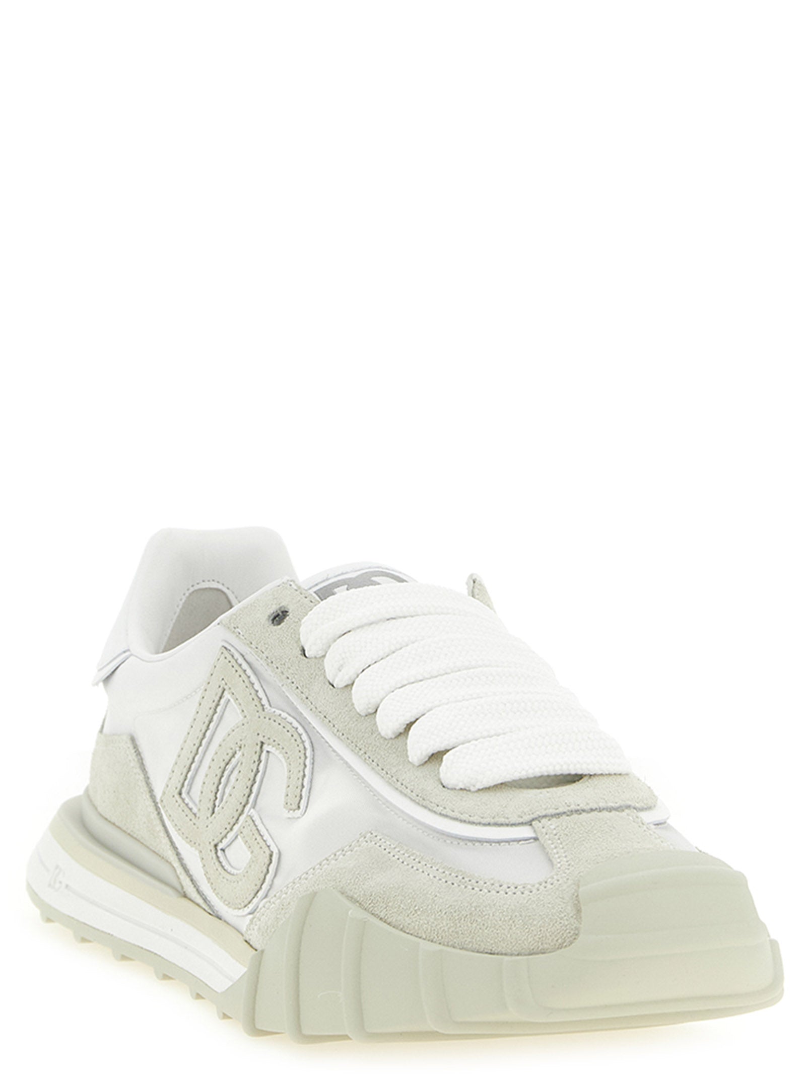 Dolce & Gabbana Beige Polyamide Athletic Sneakers
