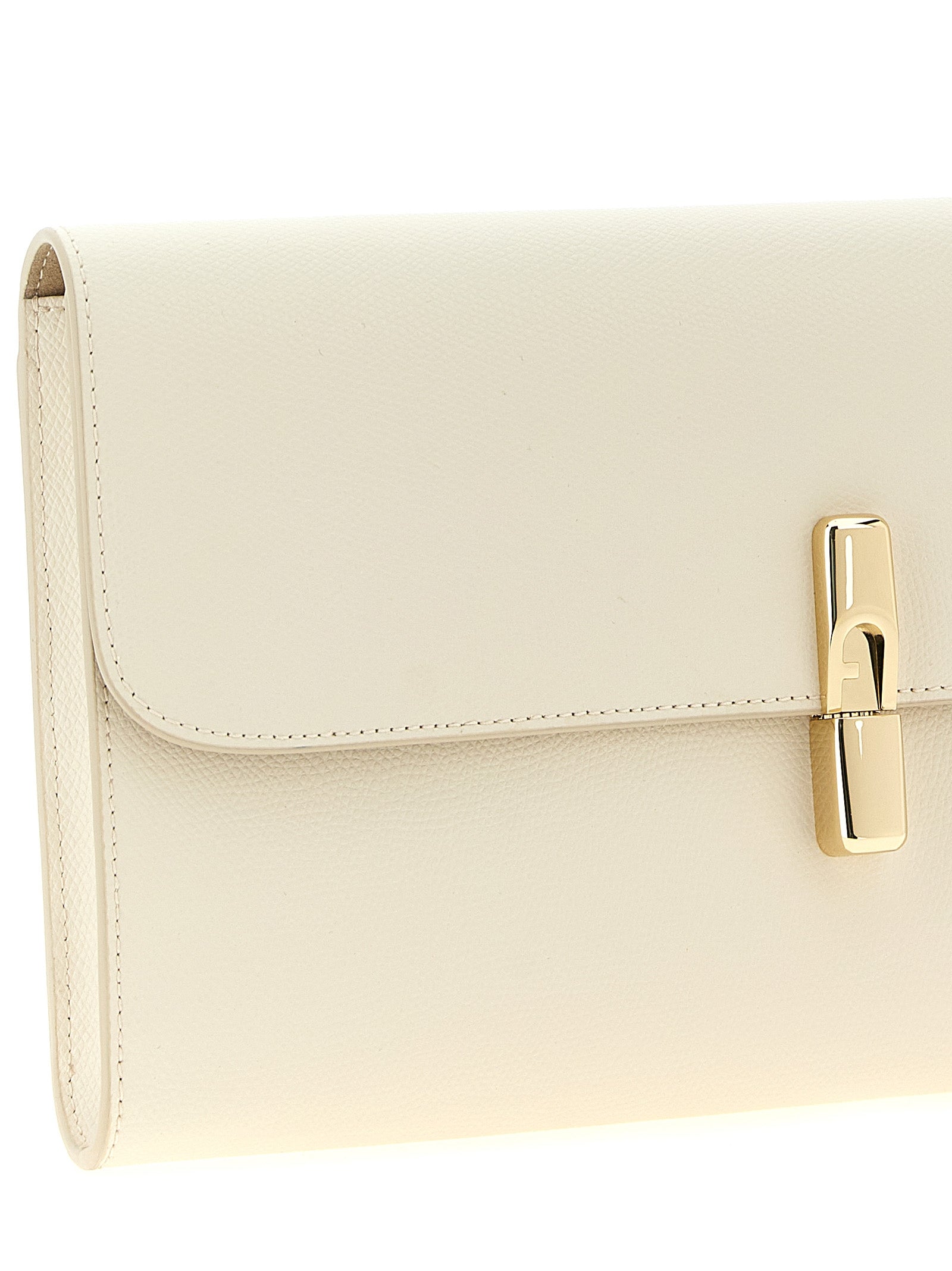 Furla White Calfskin Clutch Bag