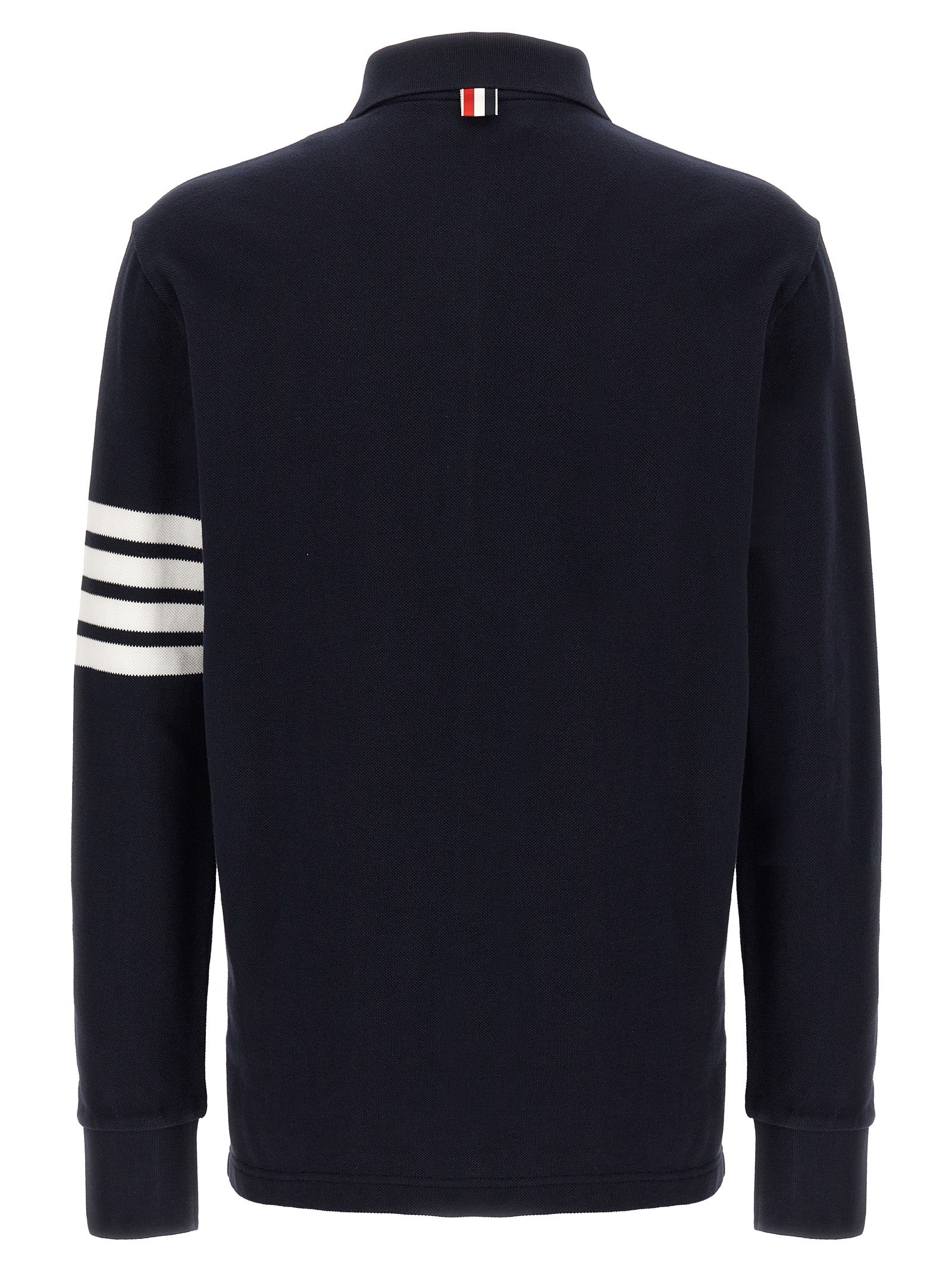 Thom Browne Blue Cotton Polo Shirt