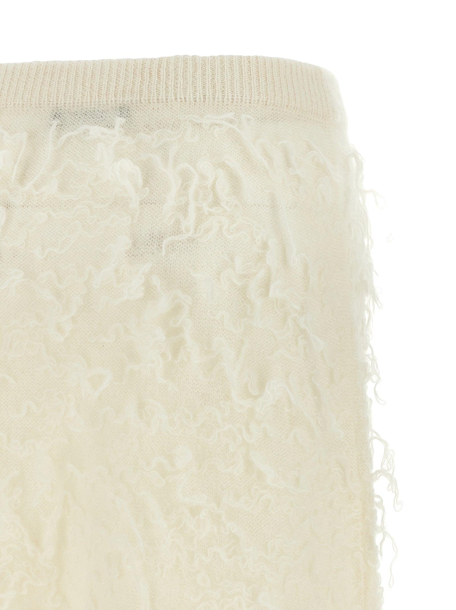 Fabiana Filippi White Fabric Midi Skirt