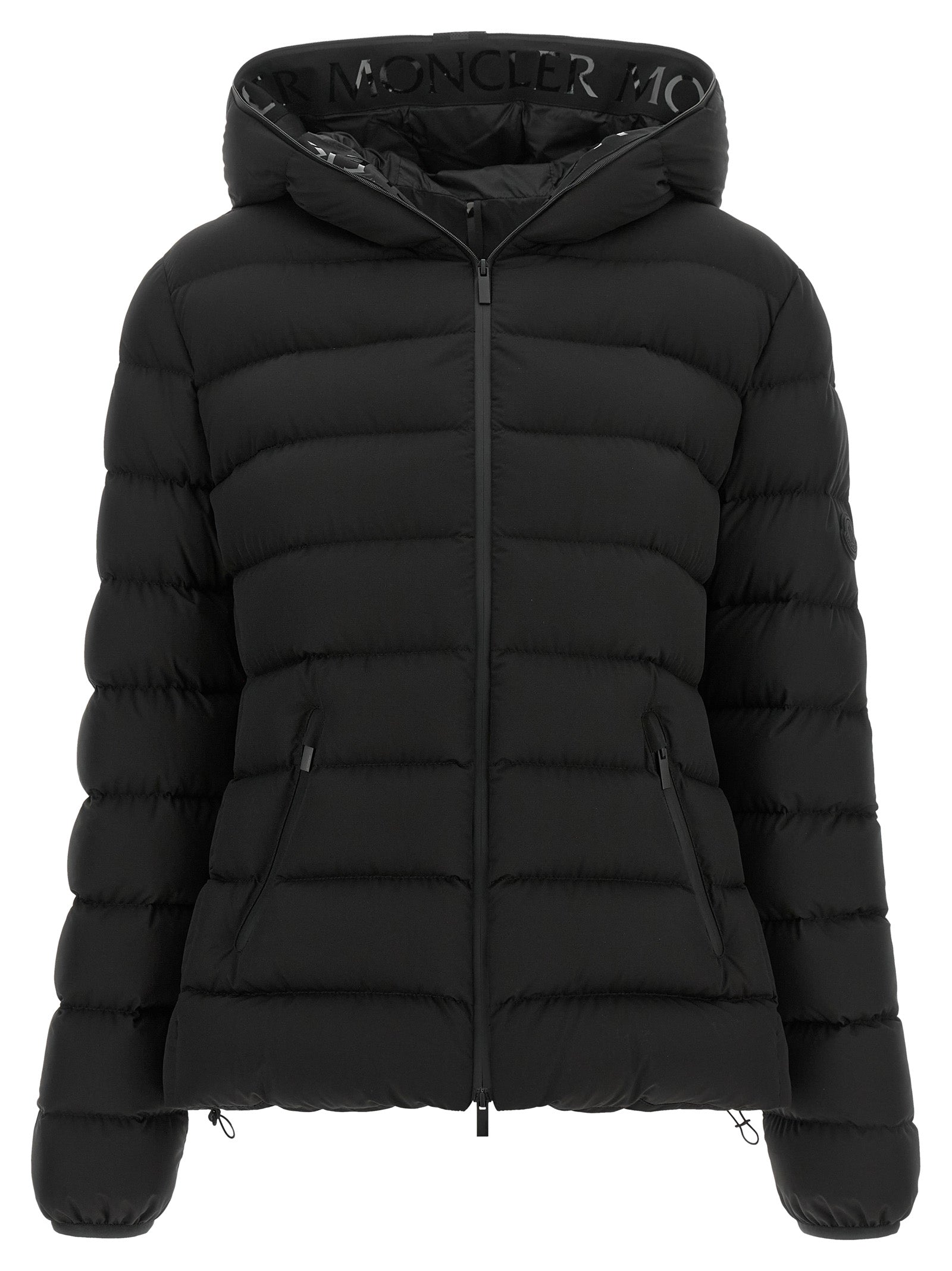 Moncler Black Polyester Full-Length Jacket