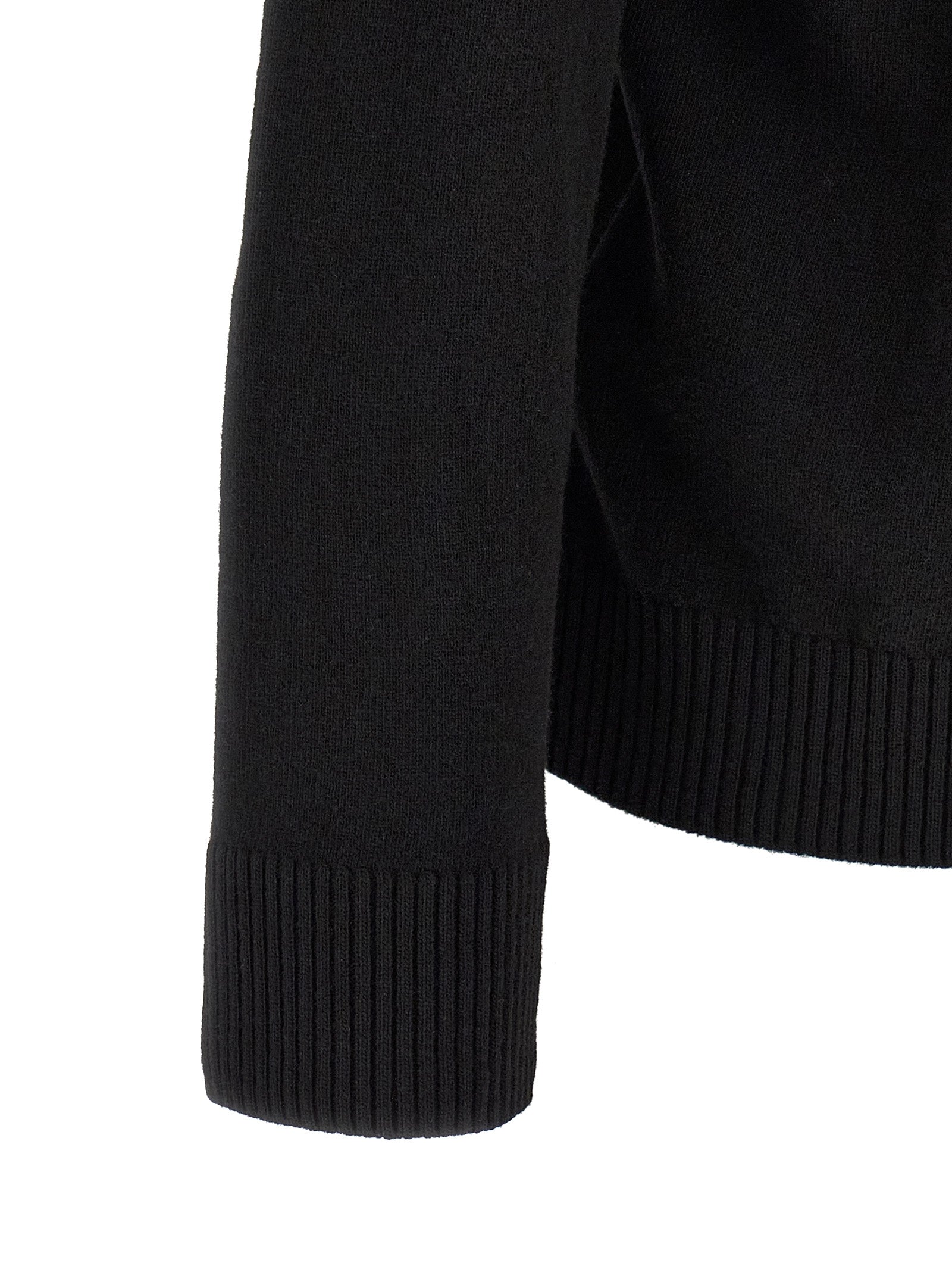 Stone Island Black Virgin Wool Polo Shirt