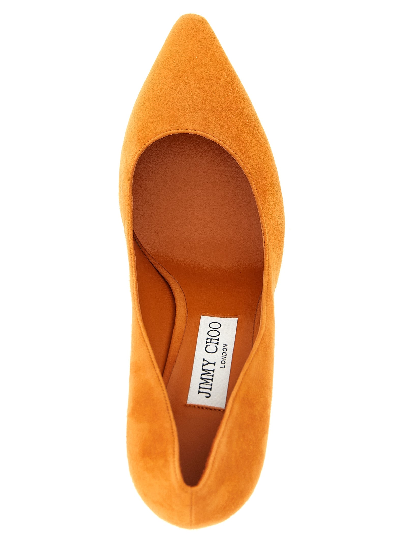 Jimmy Choo Orange Leather High Heel Pumps