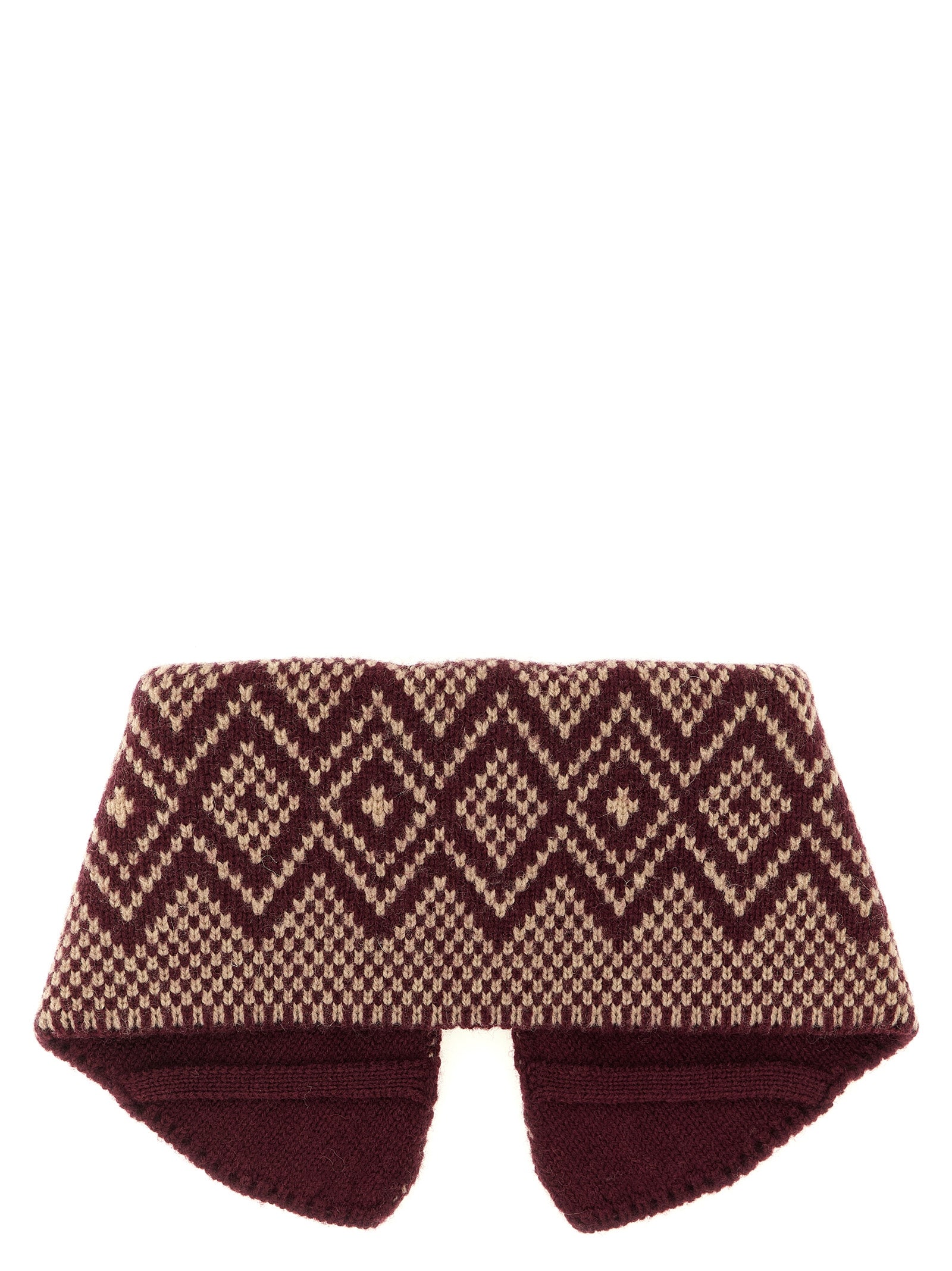 Dries Van Noten Bordeaux Wool Foulard