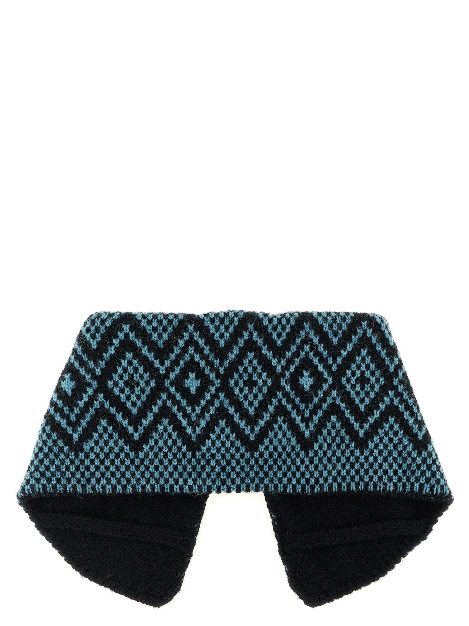 Dries Van Noten Blue Wool Foulard