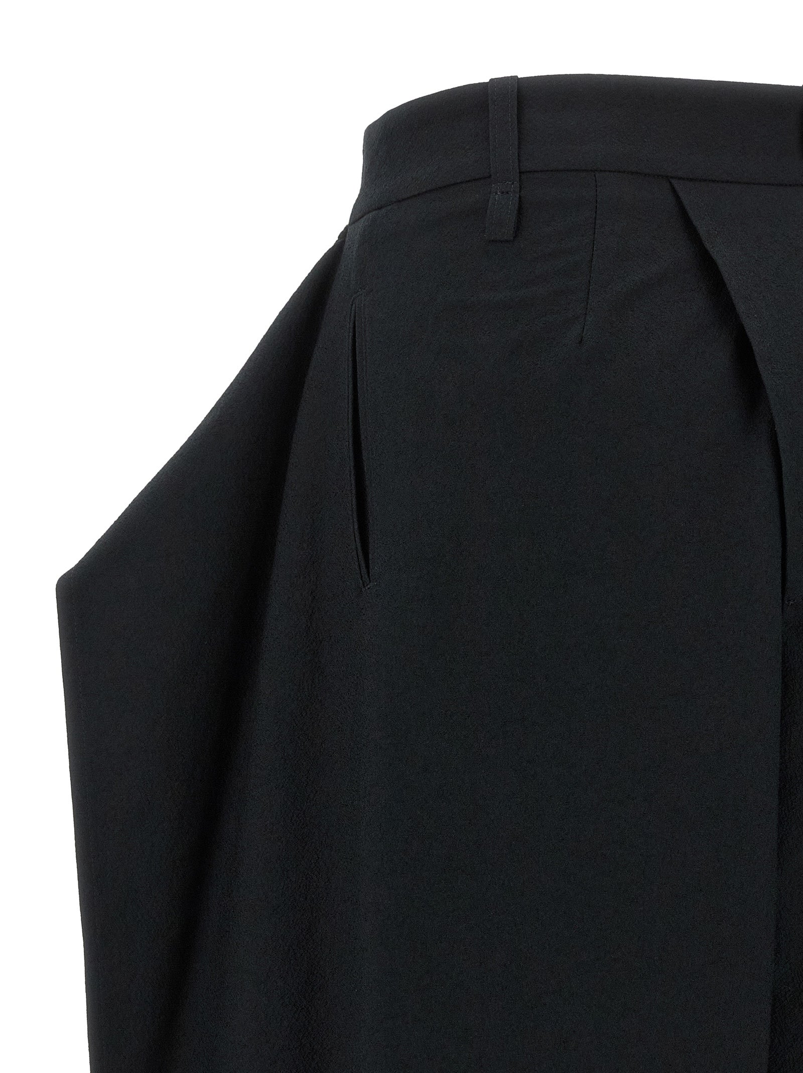 Issey Miyake Black Polyester Casual Pants