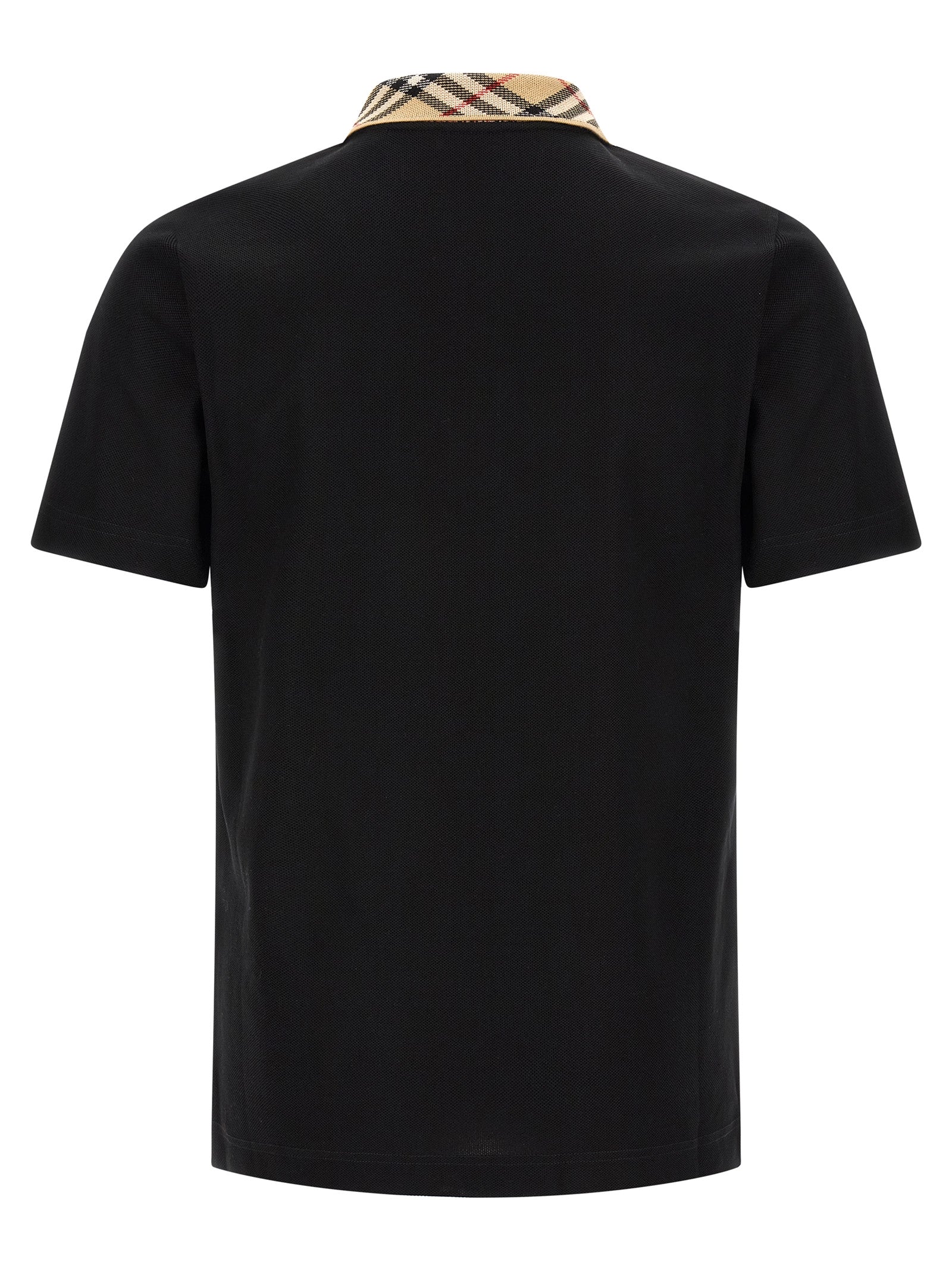 Burberry Black Cotton Polo Shirt