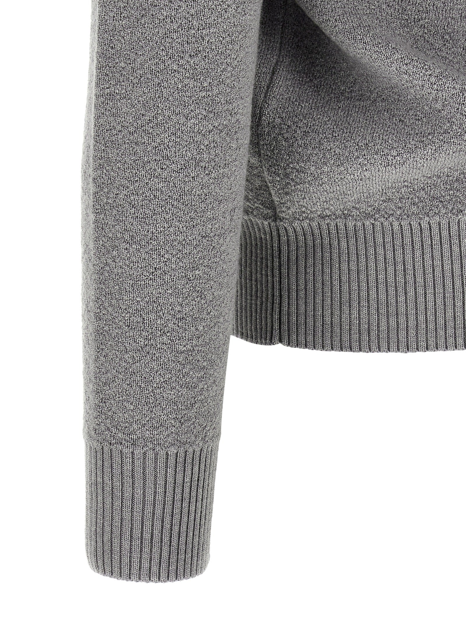 Stone Island Gray Virgin Wool Cardigan