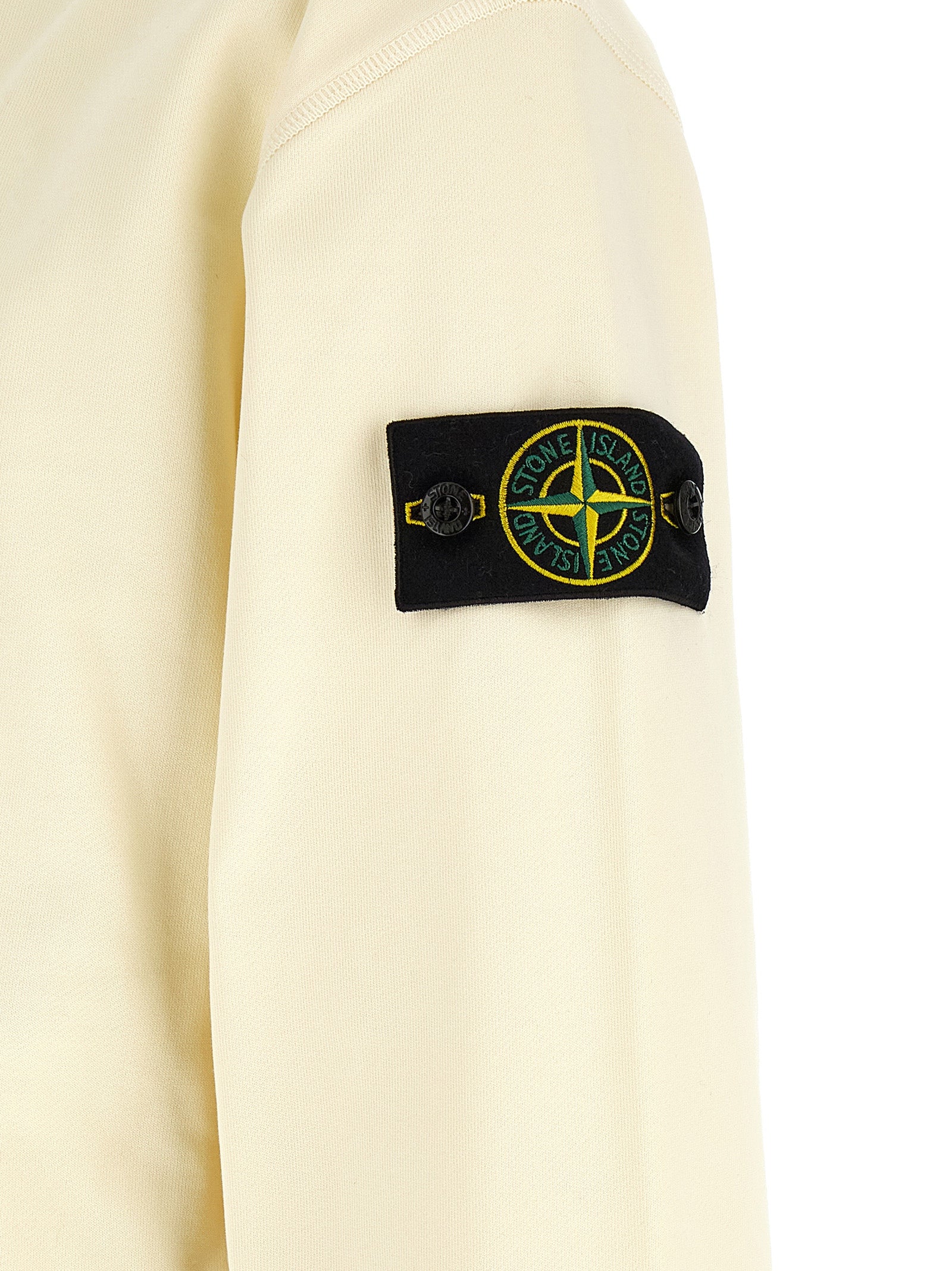 Stone Island White Cotton Sweatshirt