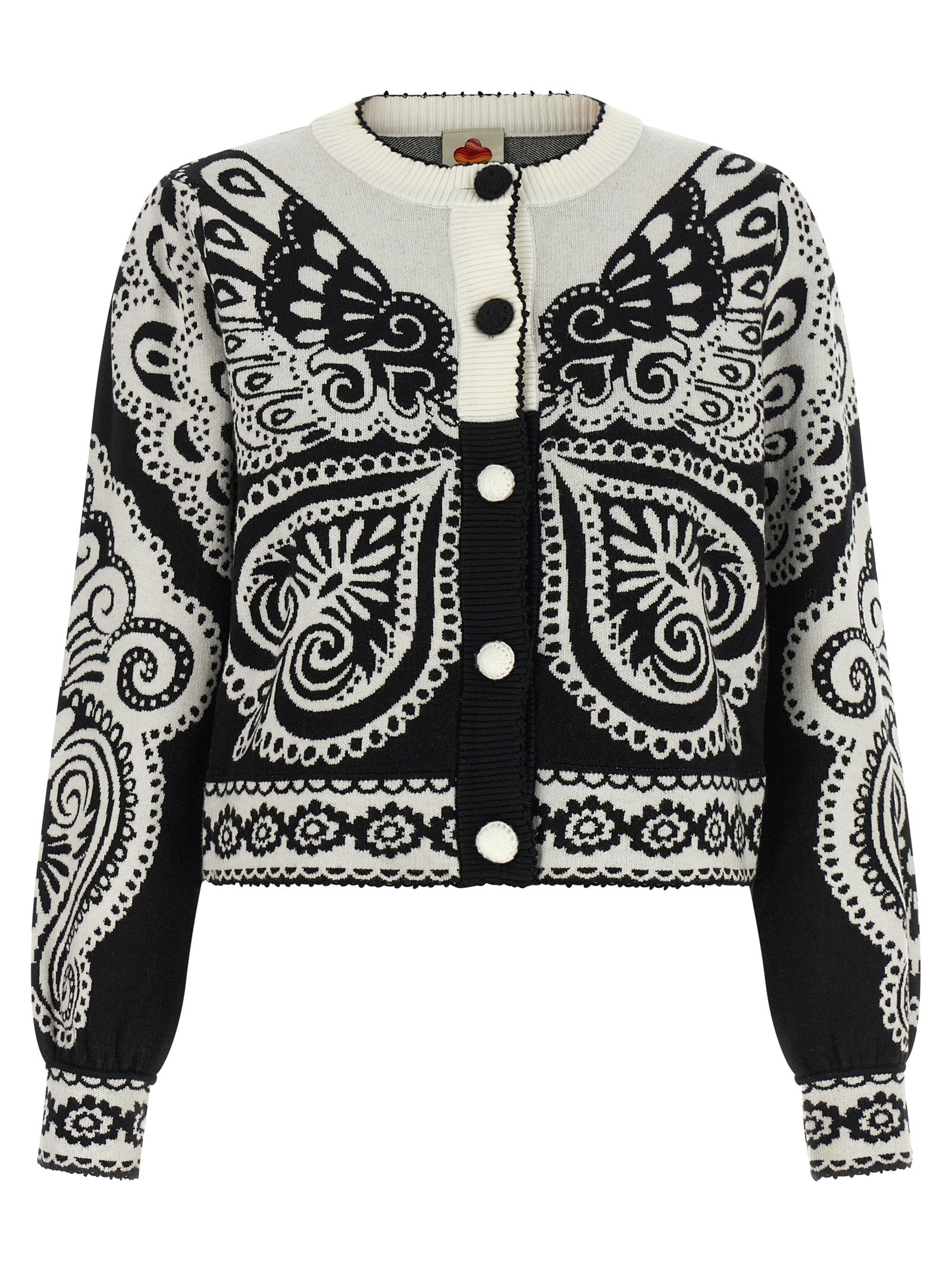 FARM RIO Bicolor Polyester Cardigan