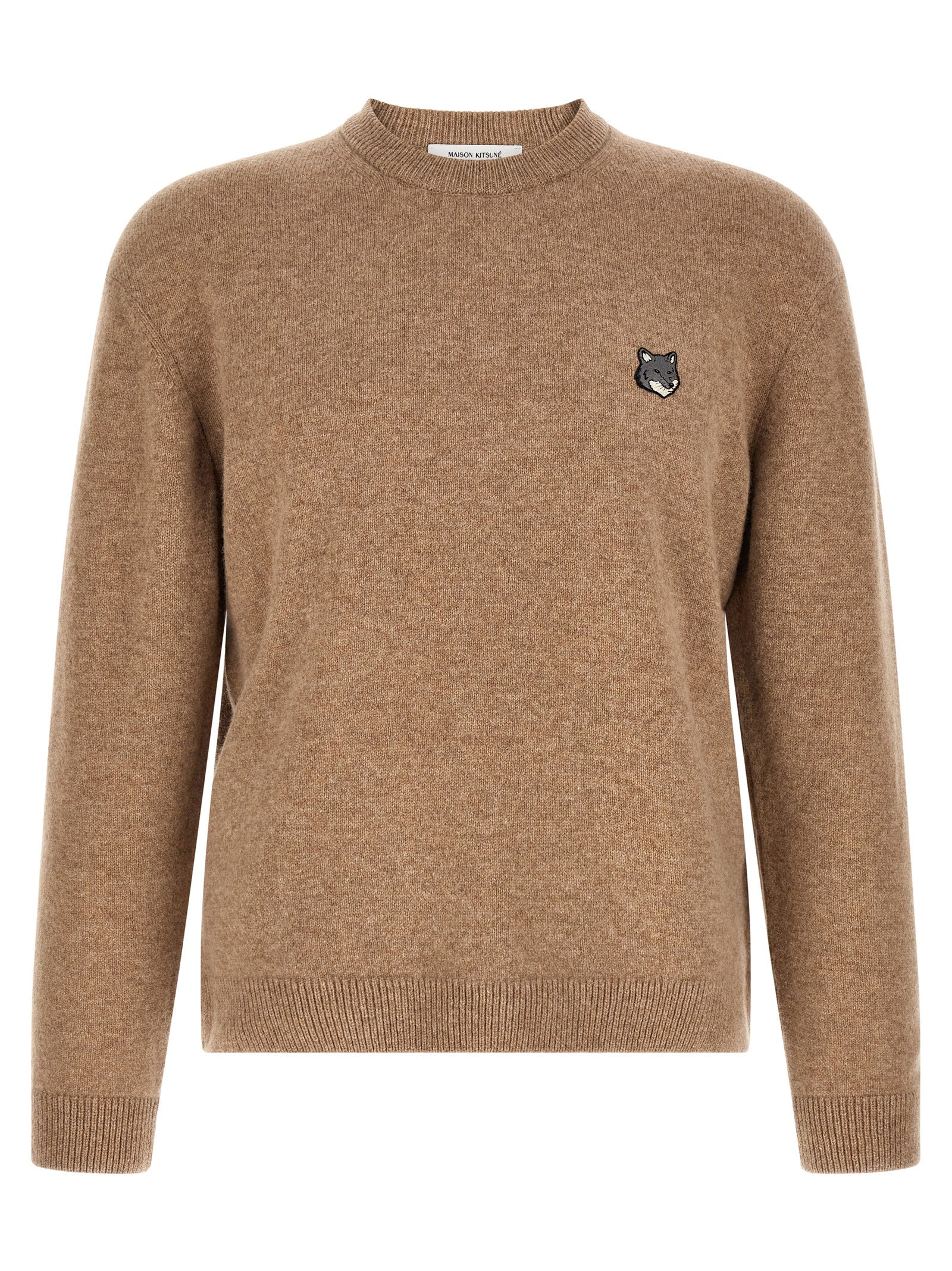 Maison Kitsuné Beige Wool Cardigan