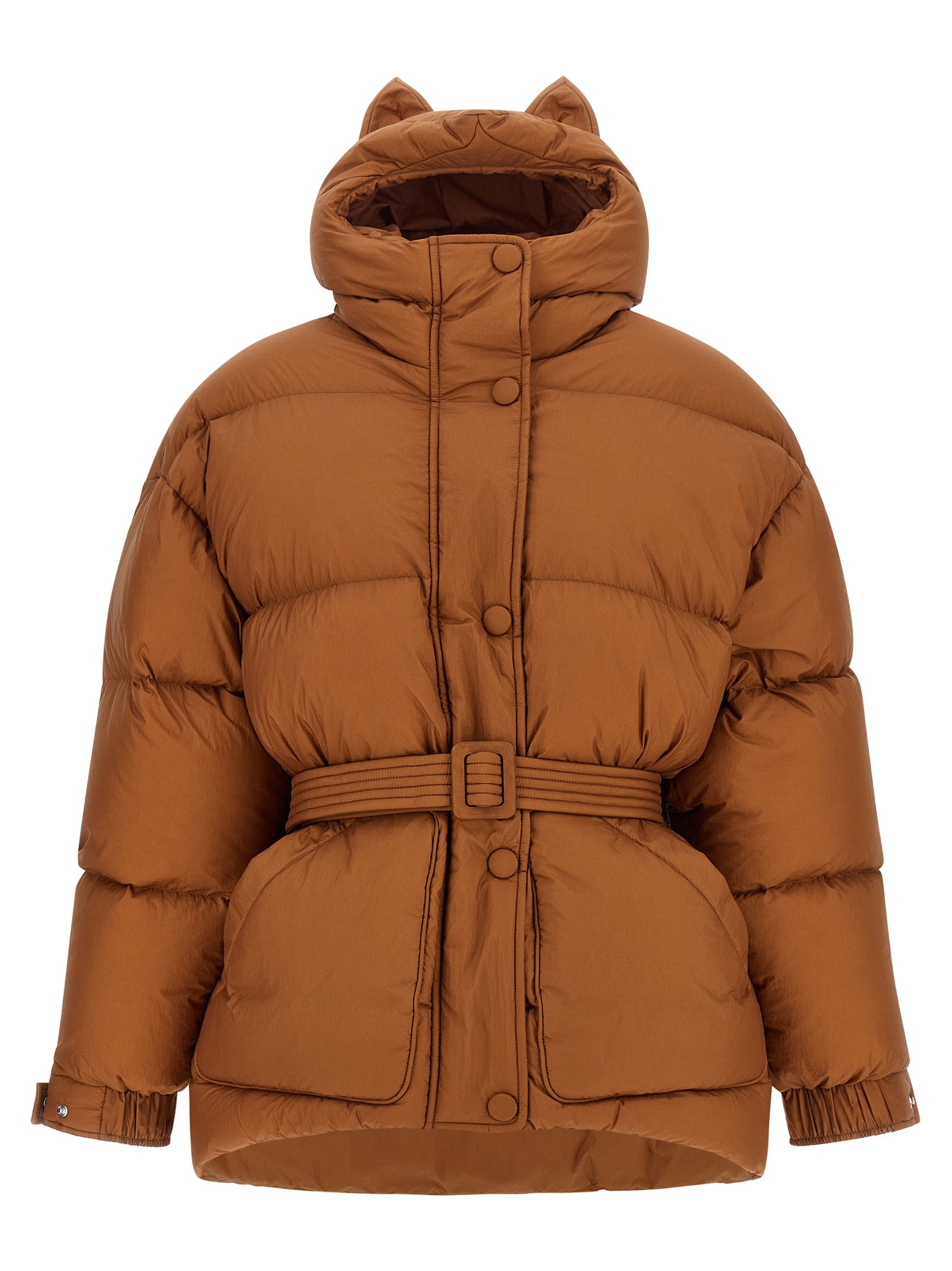 IENKI IENKI Brown Nylon Full-Length Jacket