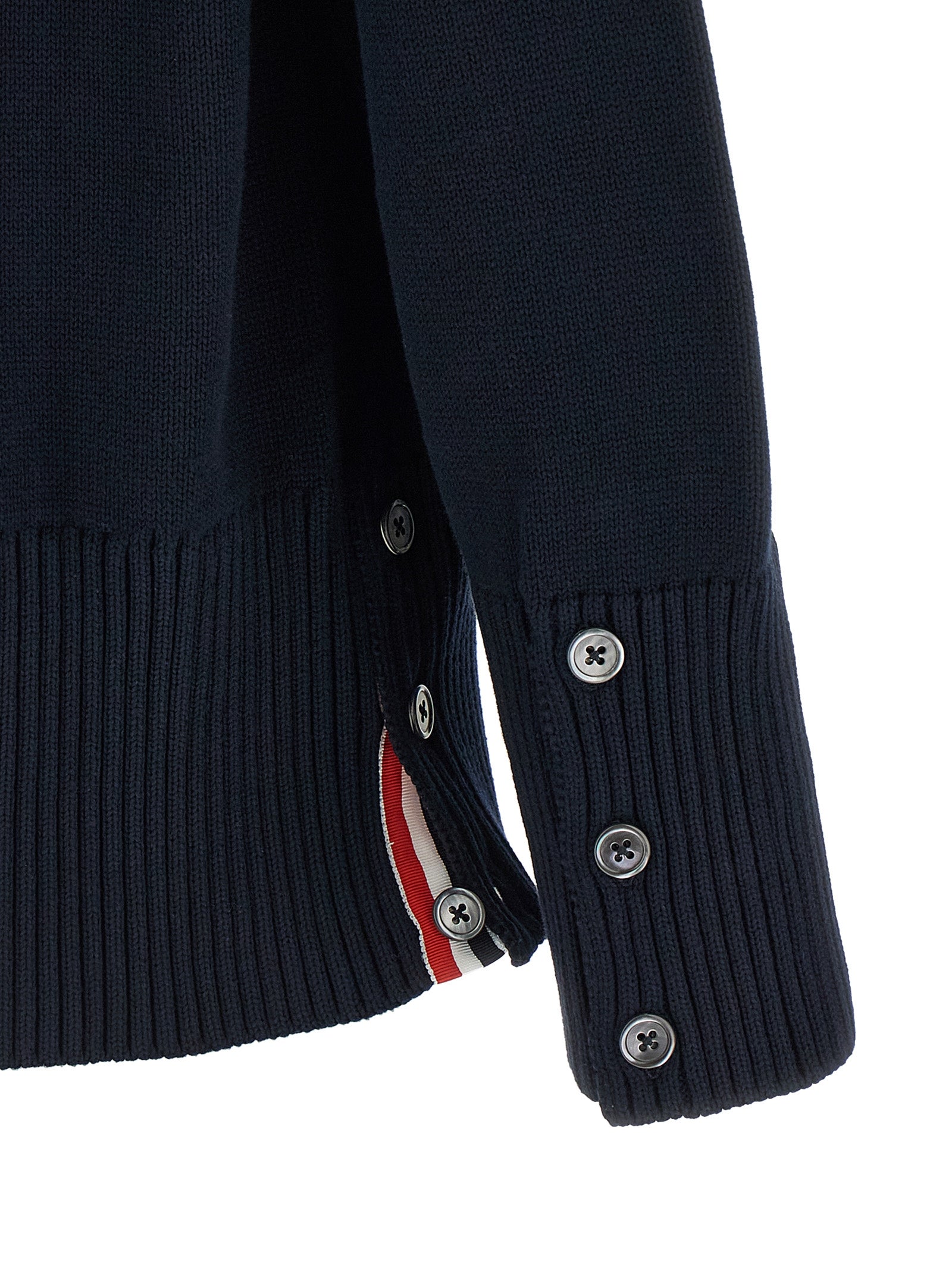 Thom Browne Blue Cotton Cardigan