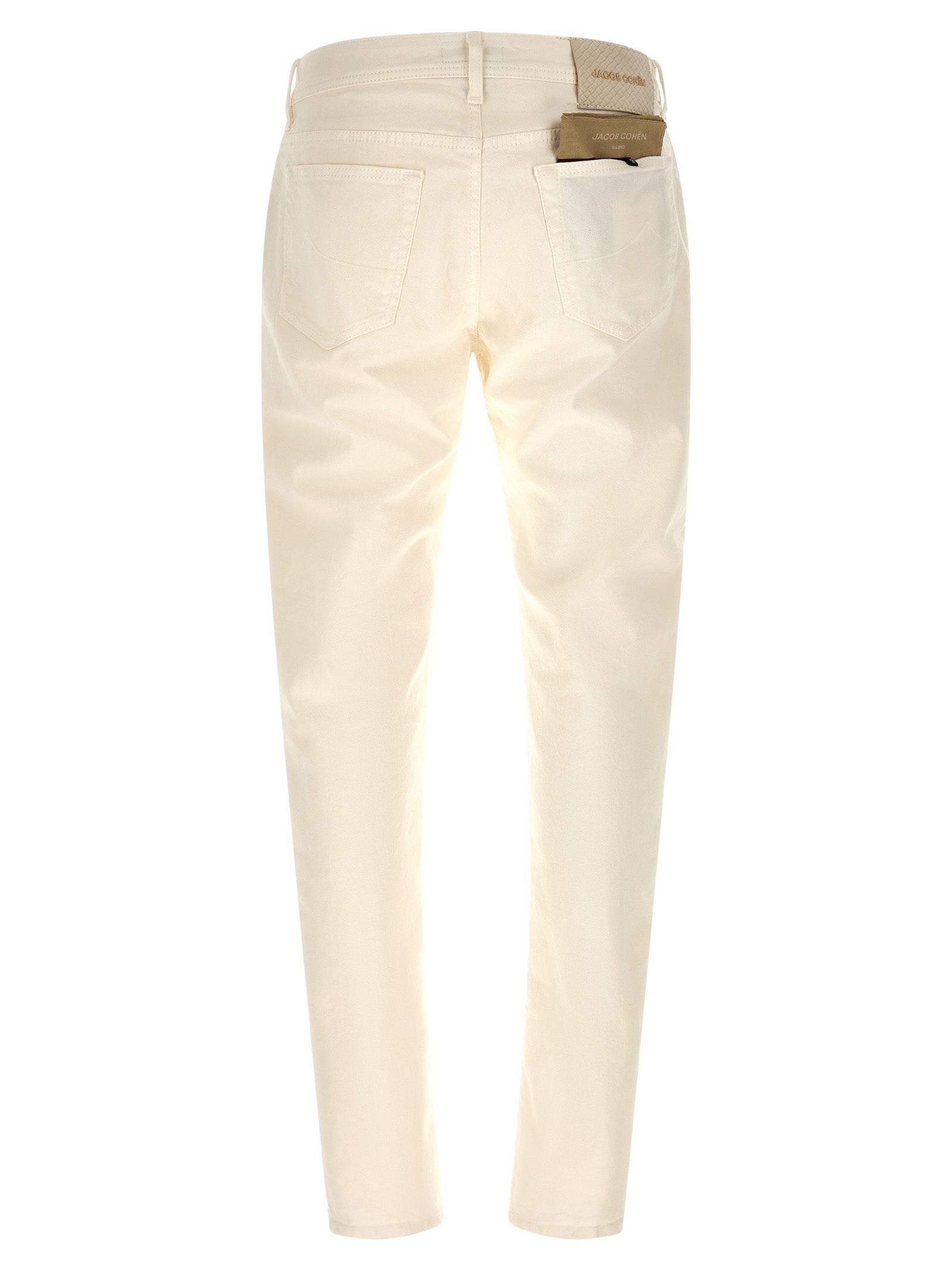 Jacob Cohen White Cotton Tapered Jeans