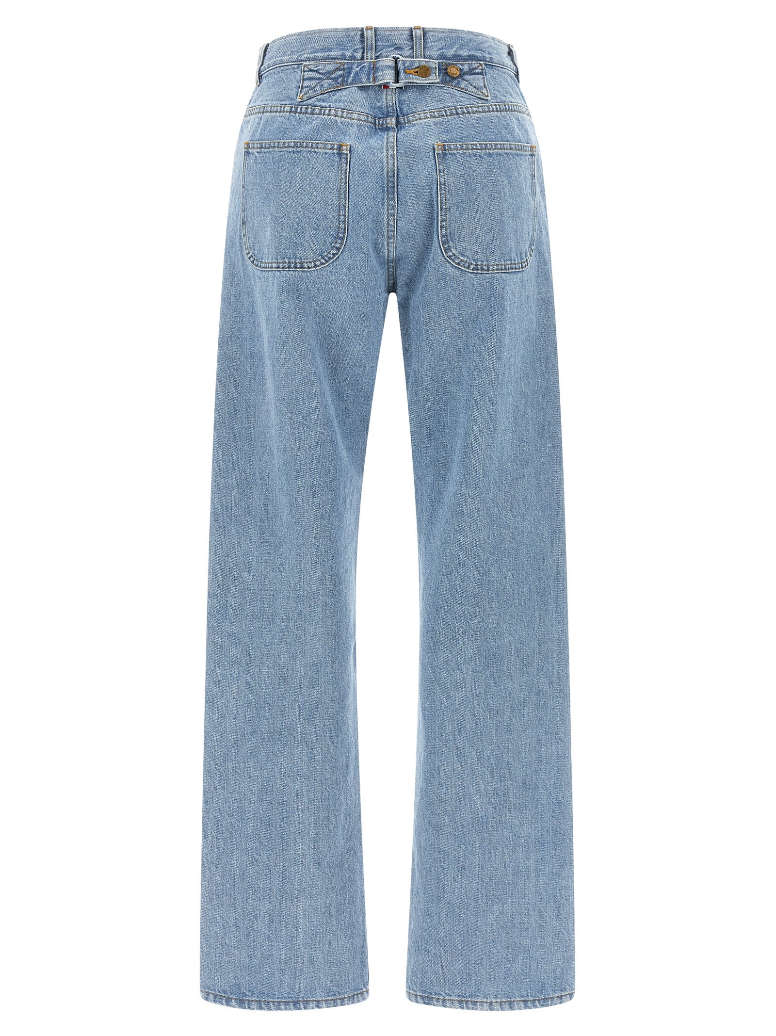 Thom Browne Blue Cotton Straight-Leg Jeans