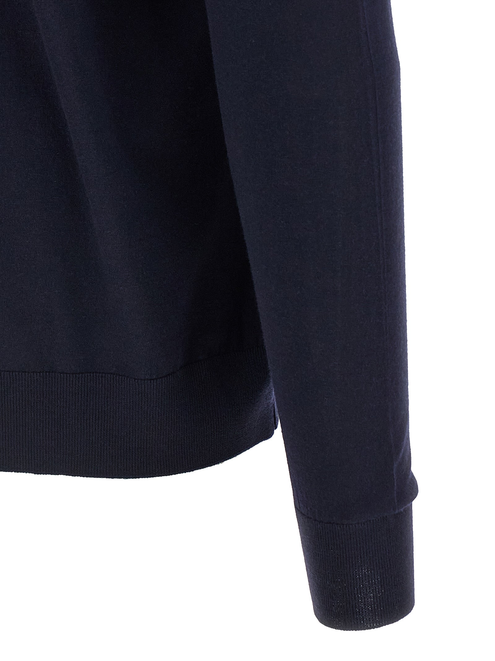 Kiton Blue Wool Cardigan