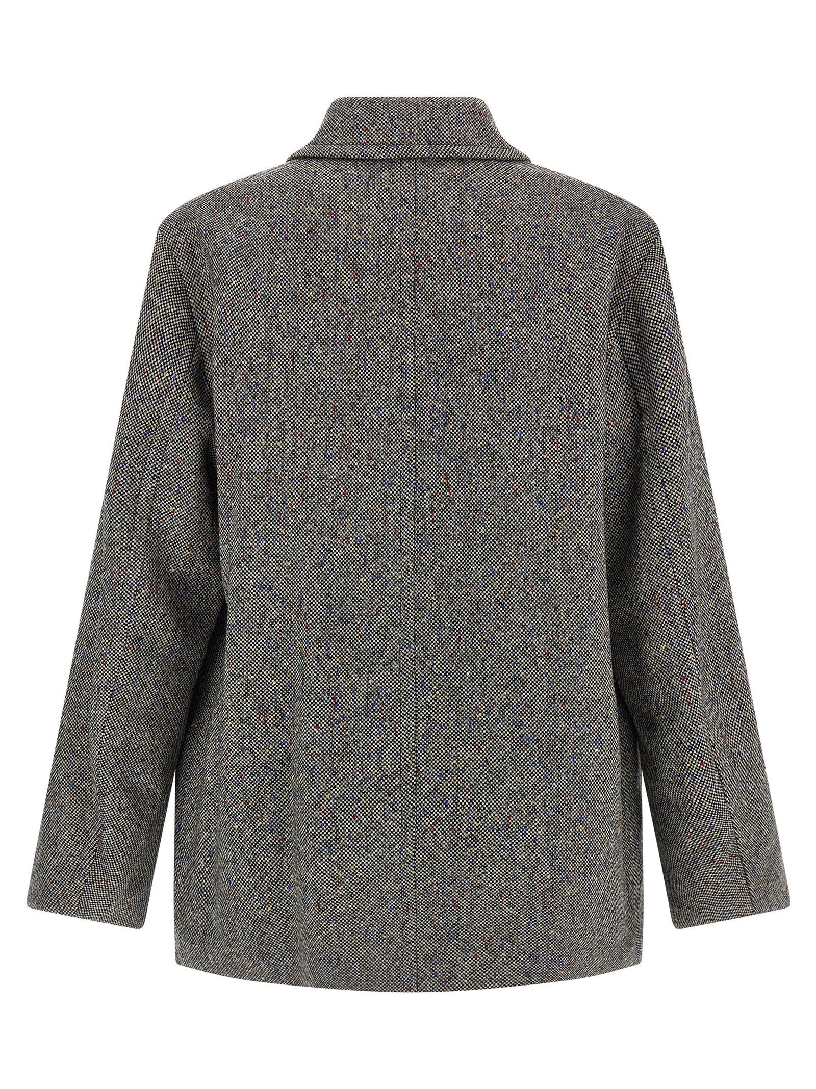 Dries Van Noten Gray Wool Coat