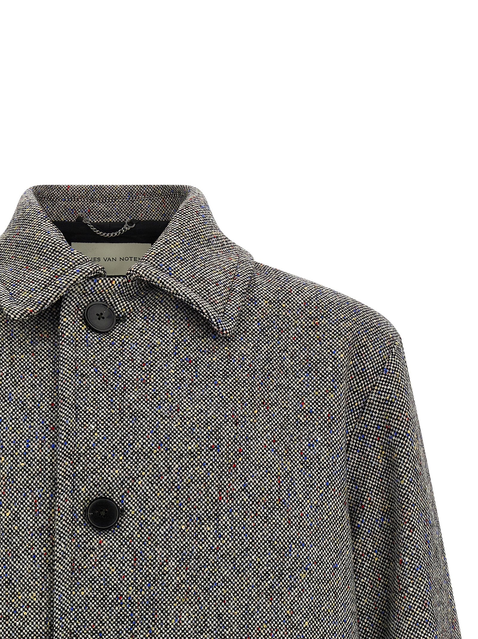 Dries Van Noten Gray Wool Coat