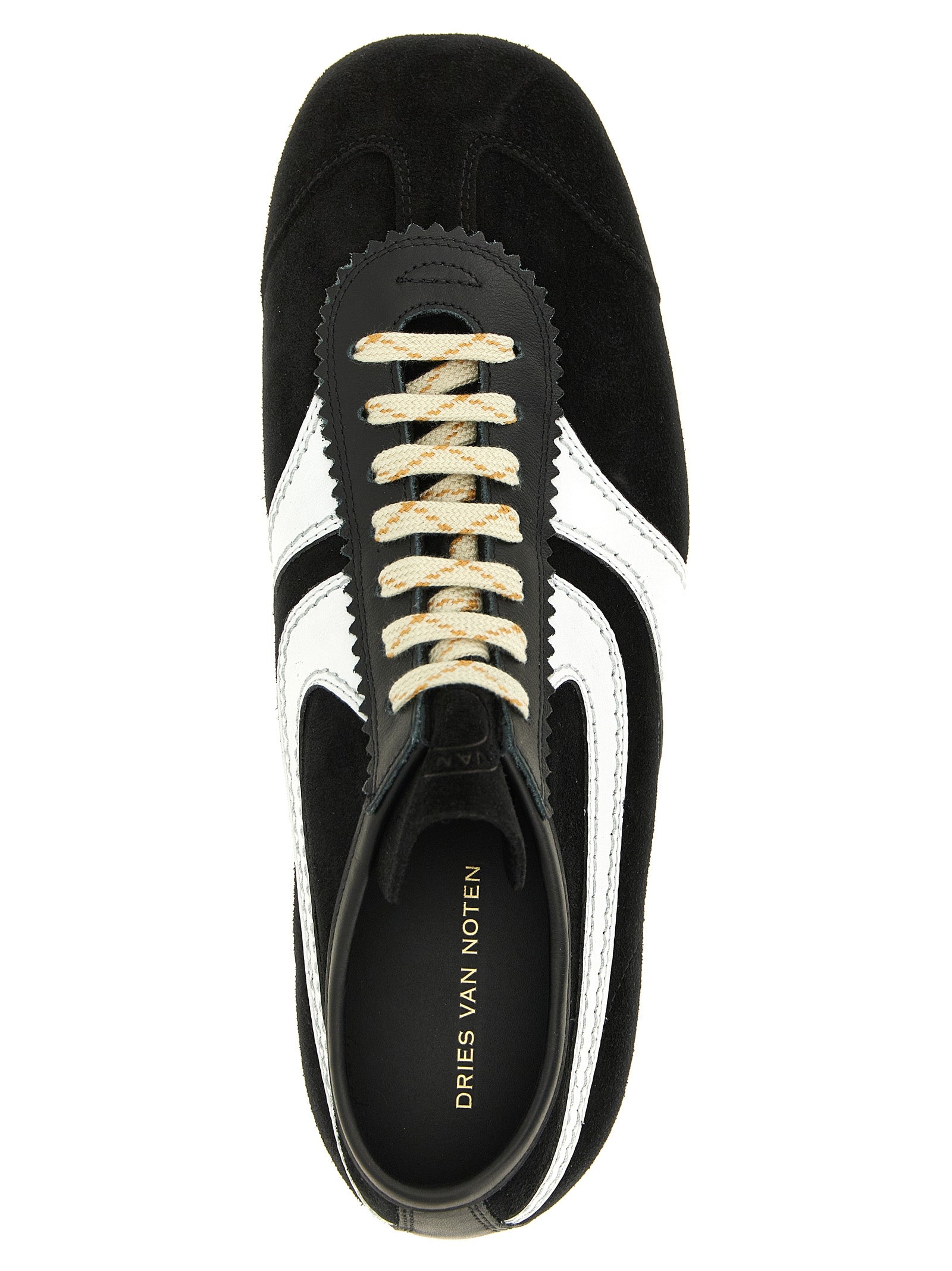 Dries Van Noten Bicolor Calfskin Athletic Sneakers