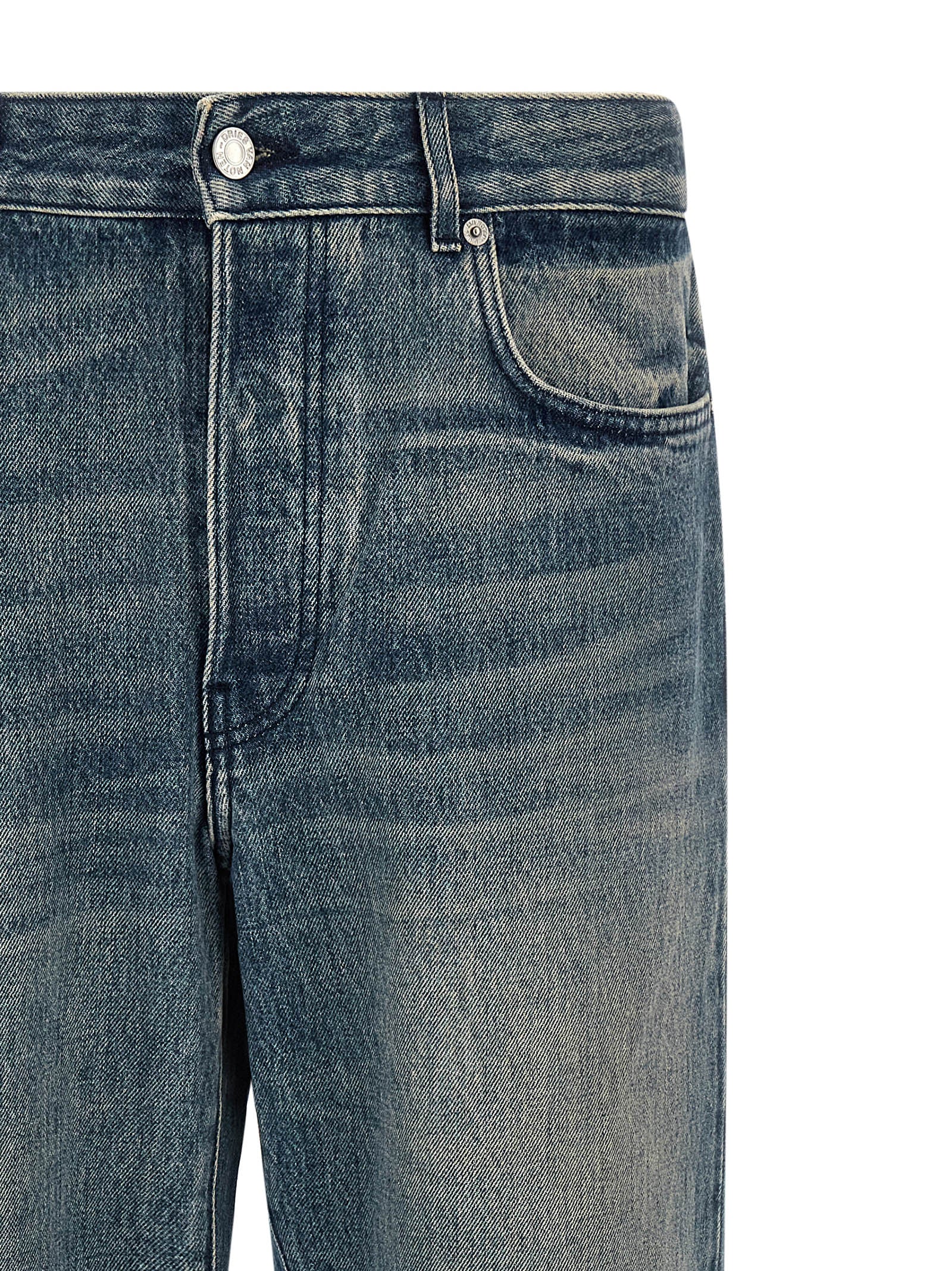 Dries Van Noten Blue Cotton Relaxed Fit Jeans