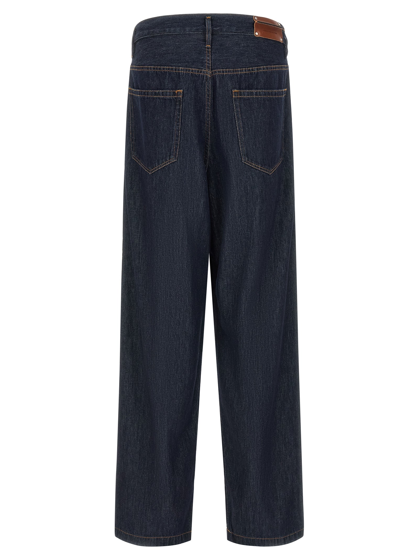 Dries Van Noten Blue Cotton Jeans Denim