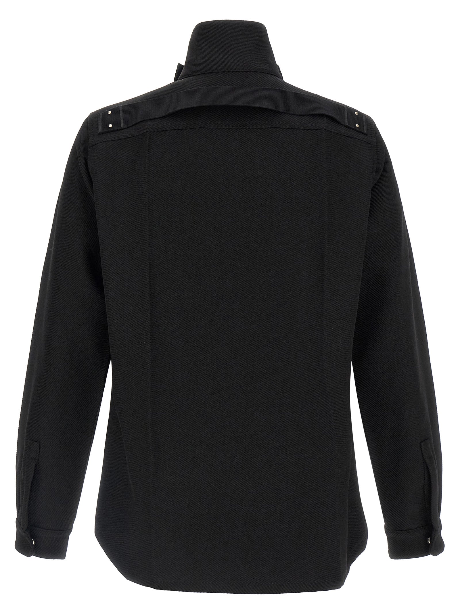 Rick Owens Black Cotton Full-Length Jacket