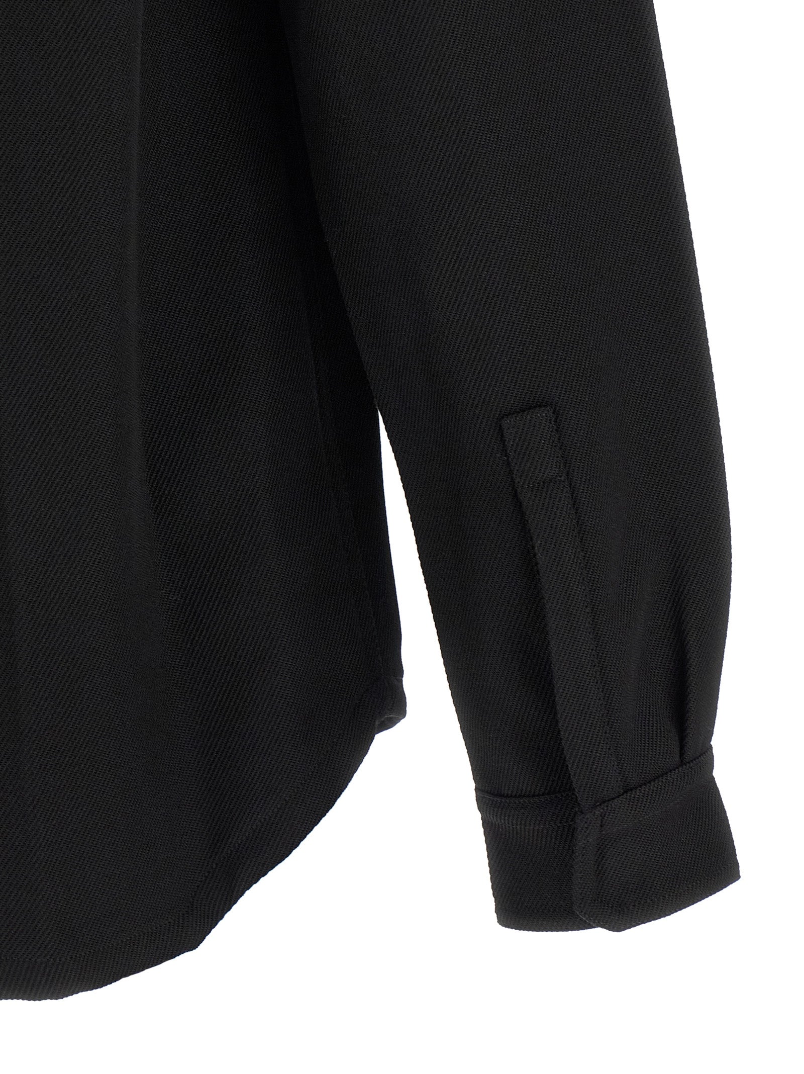 Rick Owens Black Cotton Full-Length Jacket