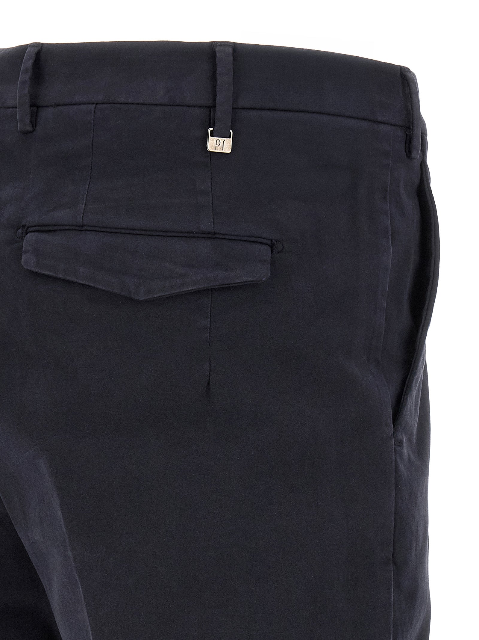 PT Torino Blue Cotton Casual Pants