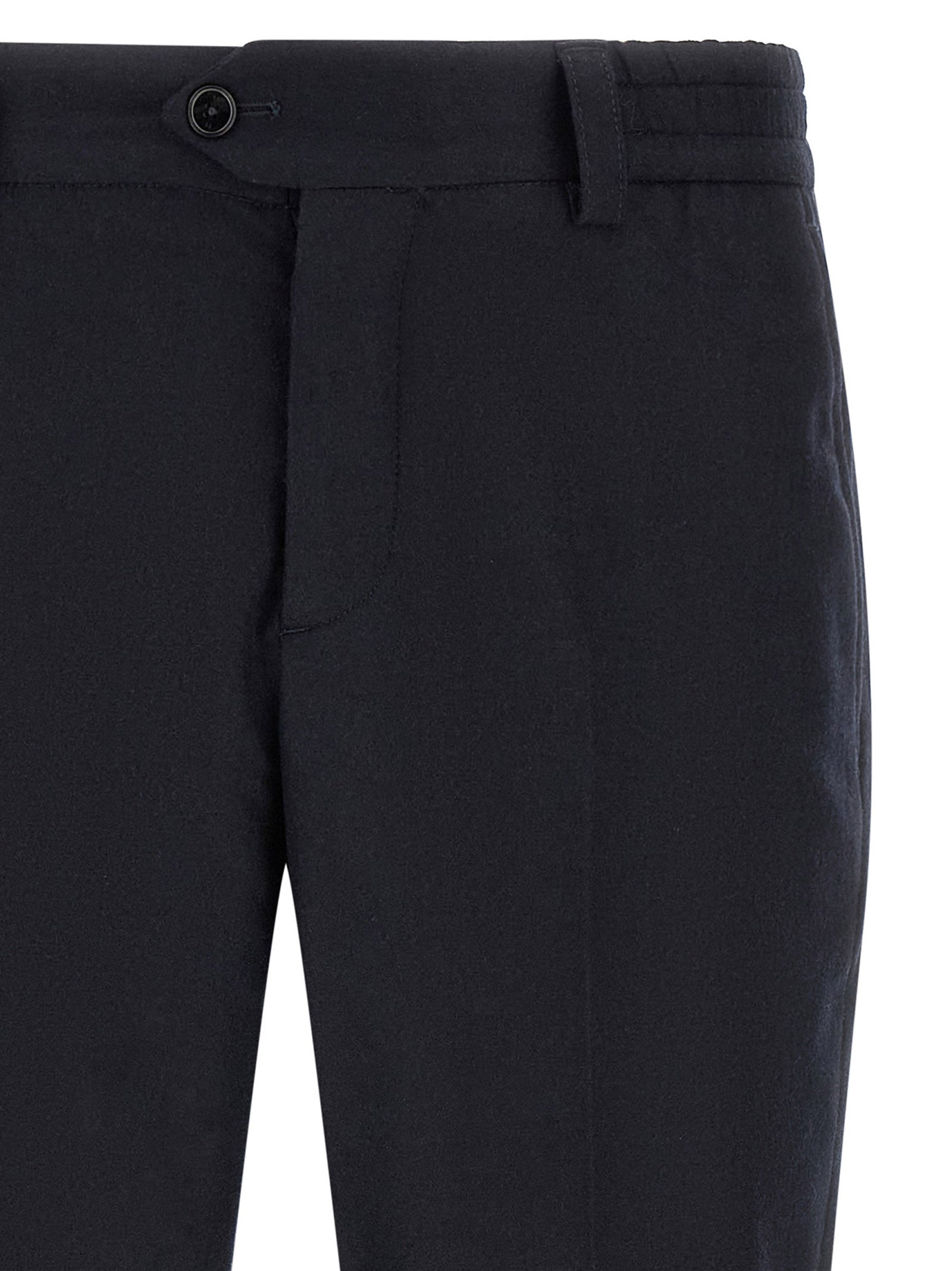 PT Torino Black Virgin Wool Casual Pants