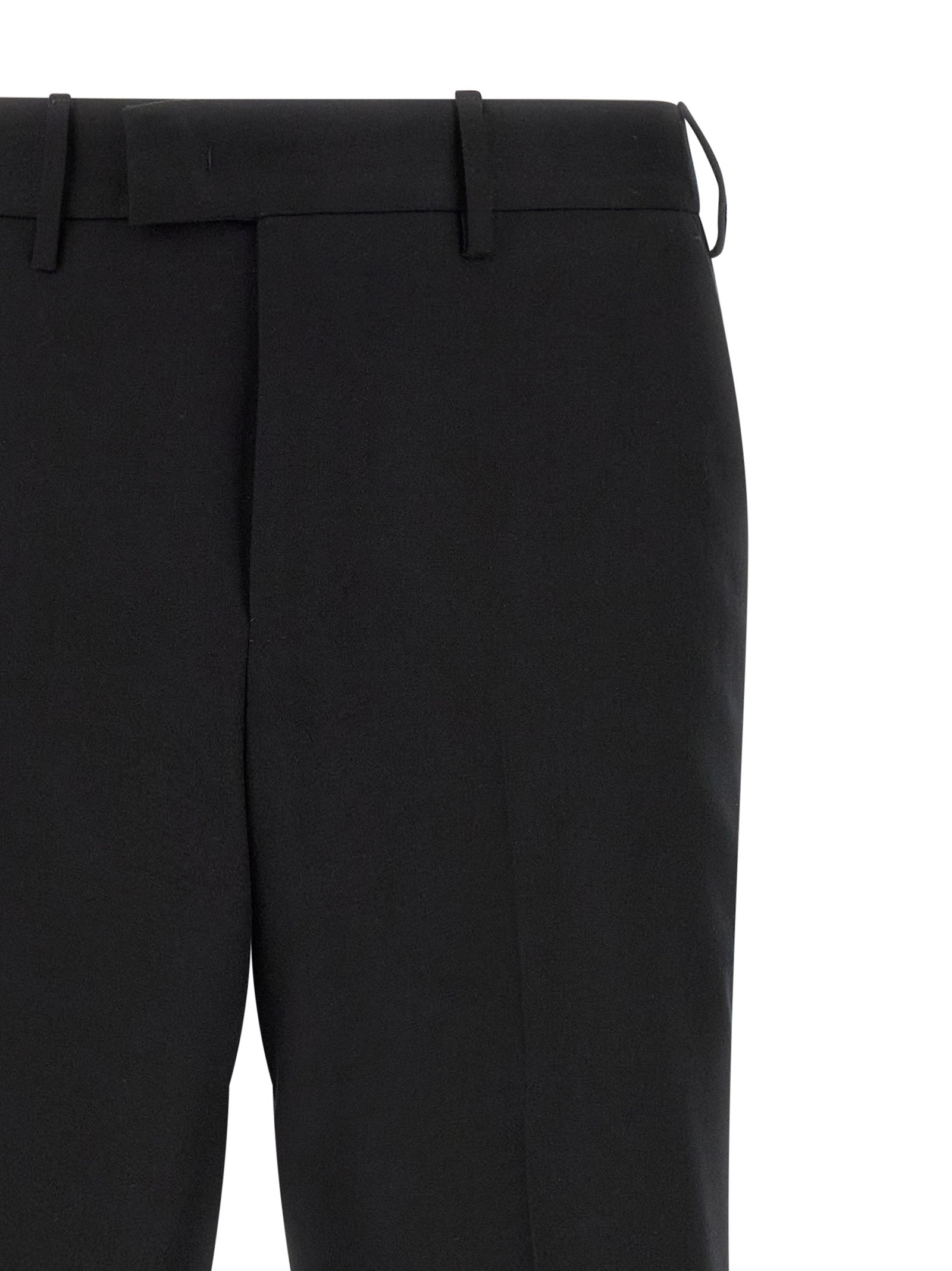 PT Torino Black Virgin Wool Dress Pants