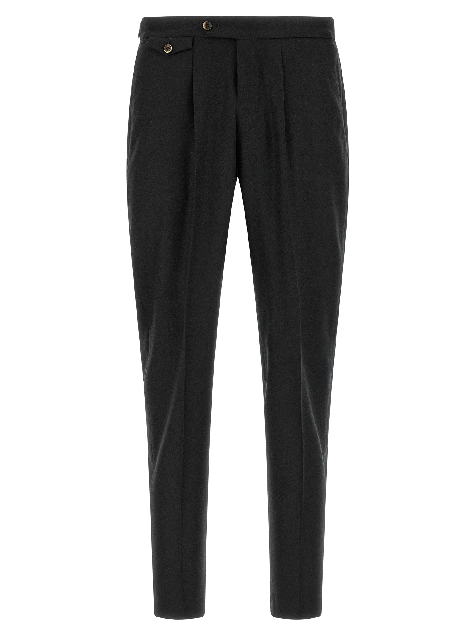 PT Torino Black Virgin Wool Dress Pants