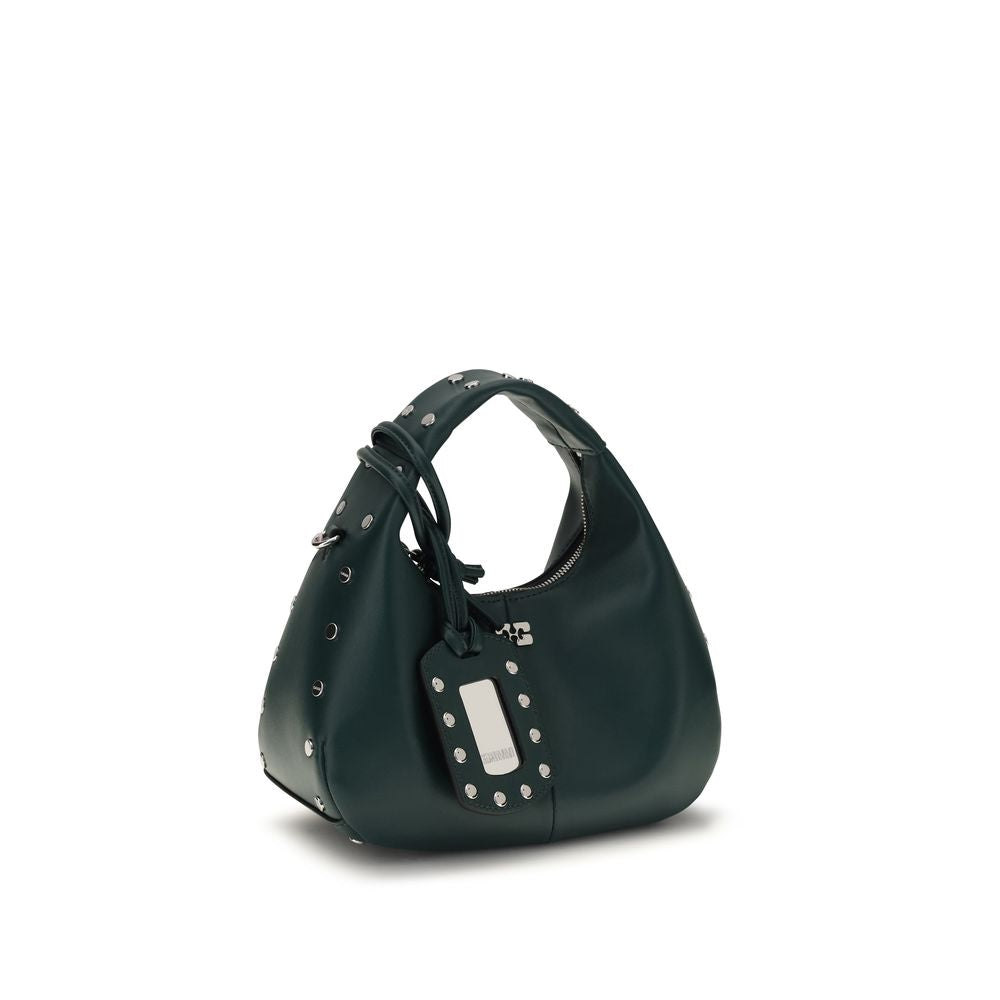 Ganni Bicolor Recycled Leather Shoulder Bag