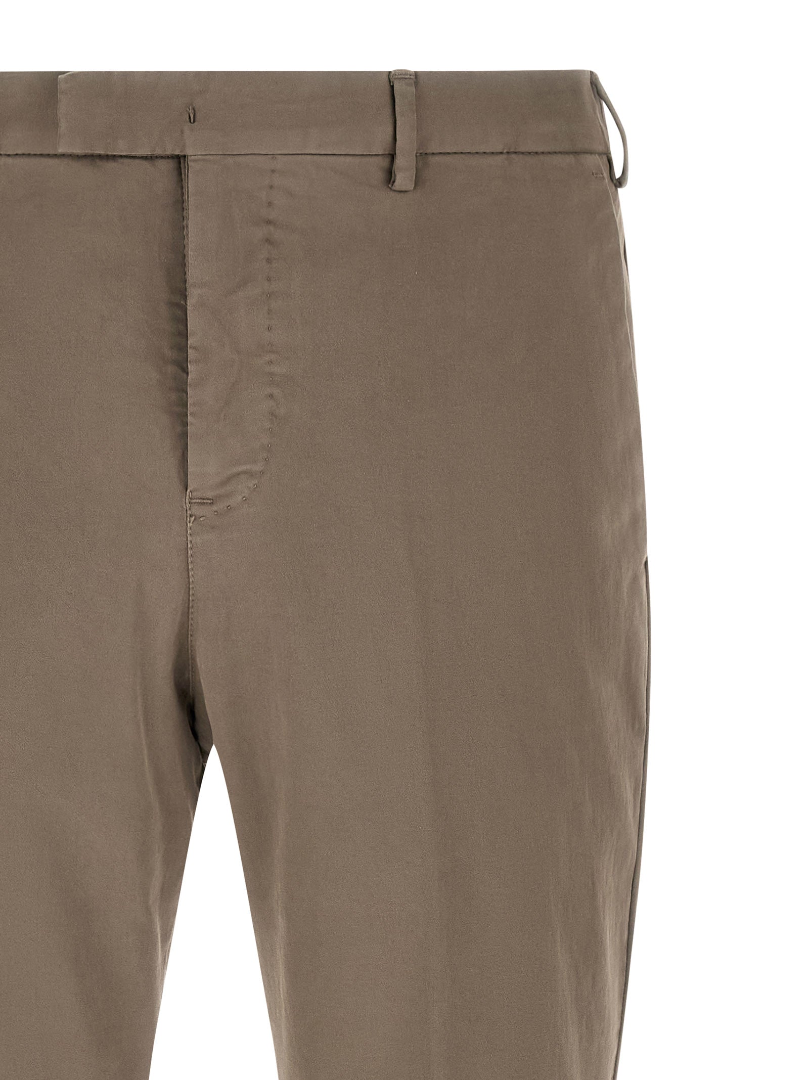 PT Torino Beige Cotton Casual Pants