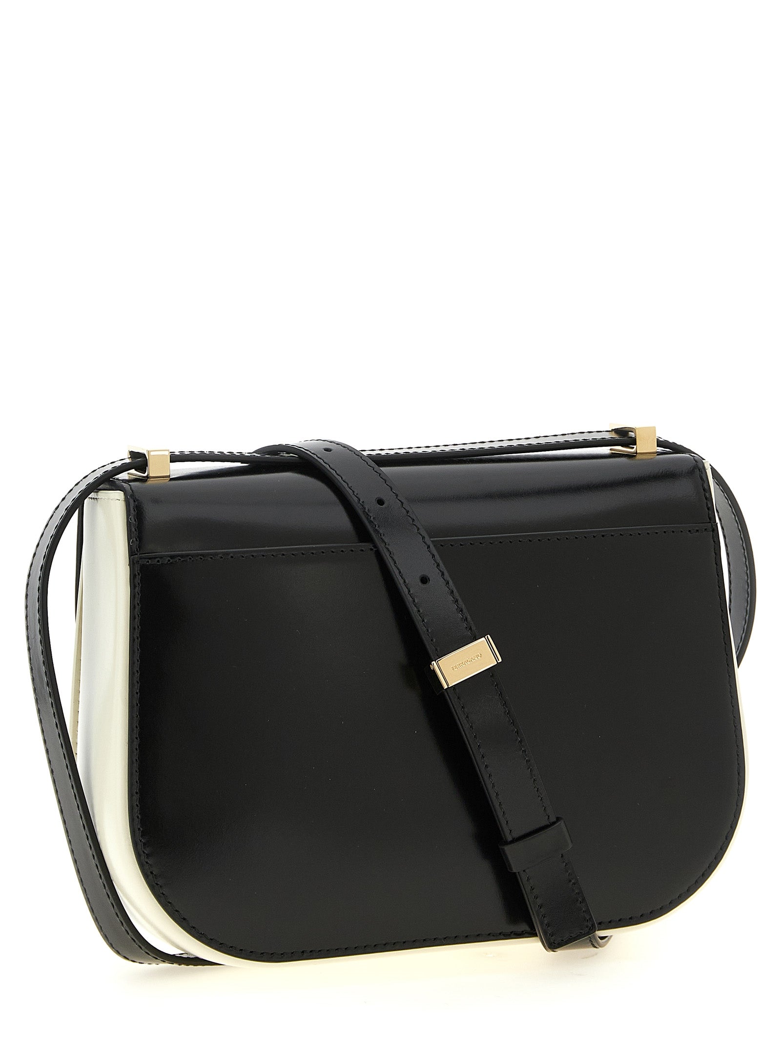 Ferragamo Bicolor Calfskin Crossbody Bag
