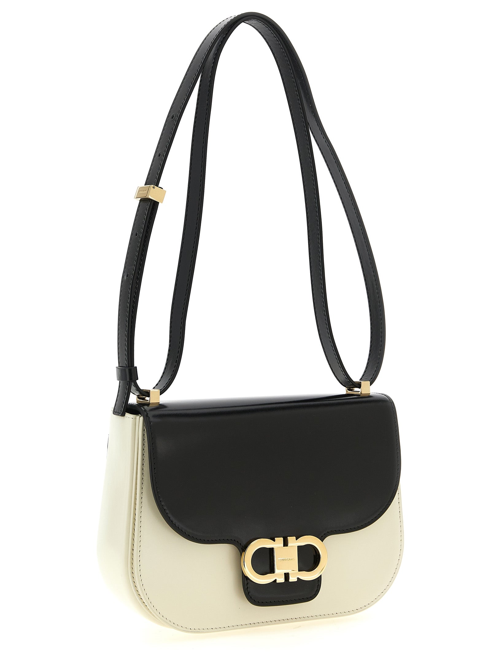 Ferragamo Bicolor Calfskin Crossbody Bag