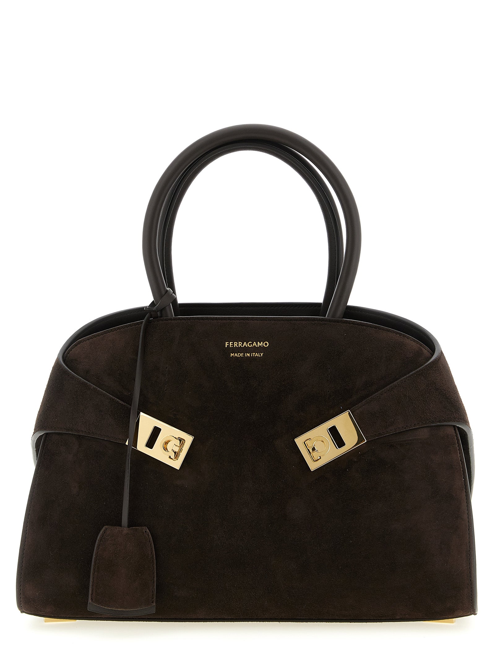 Ferragamo Brown Goatskin Handbag