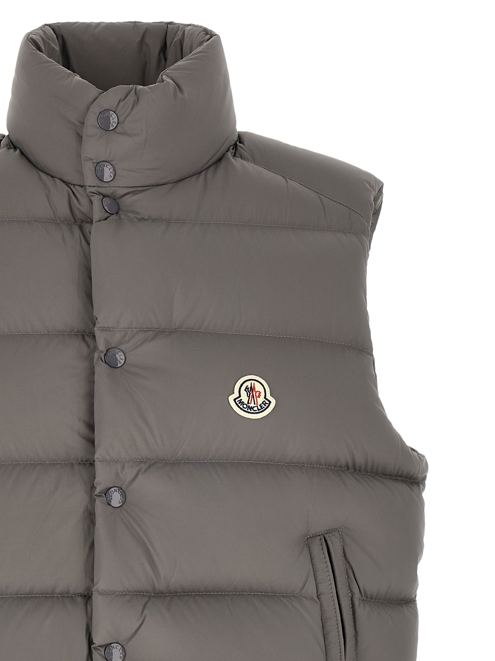 Moncler Gray Polyamide Sleeveless Jacket