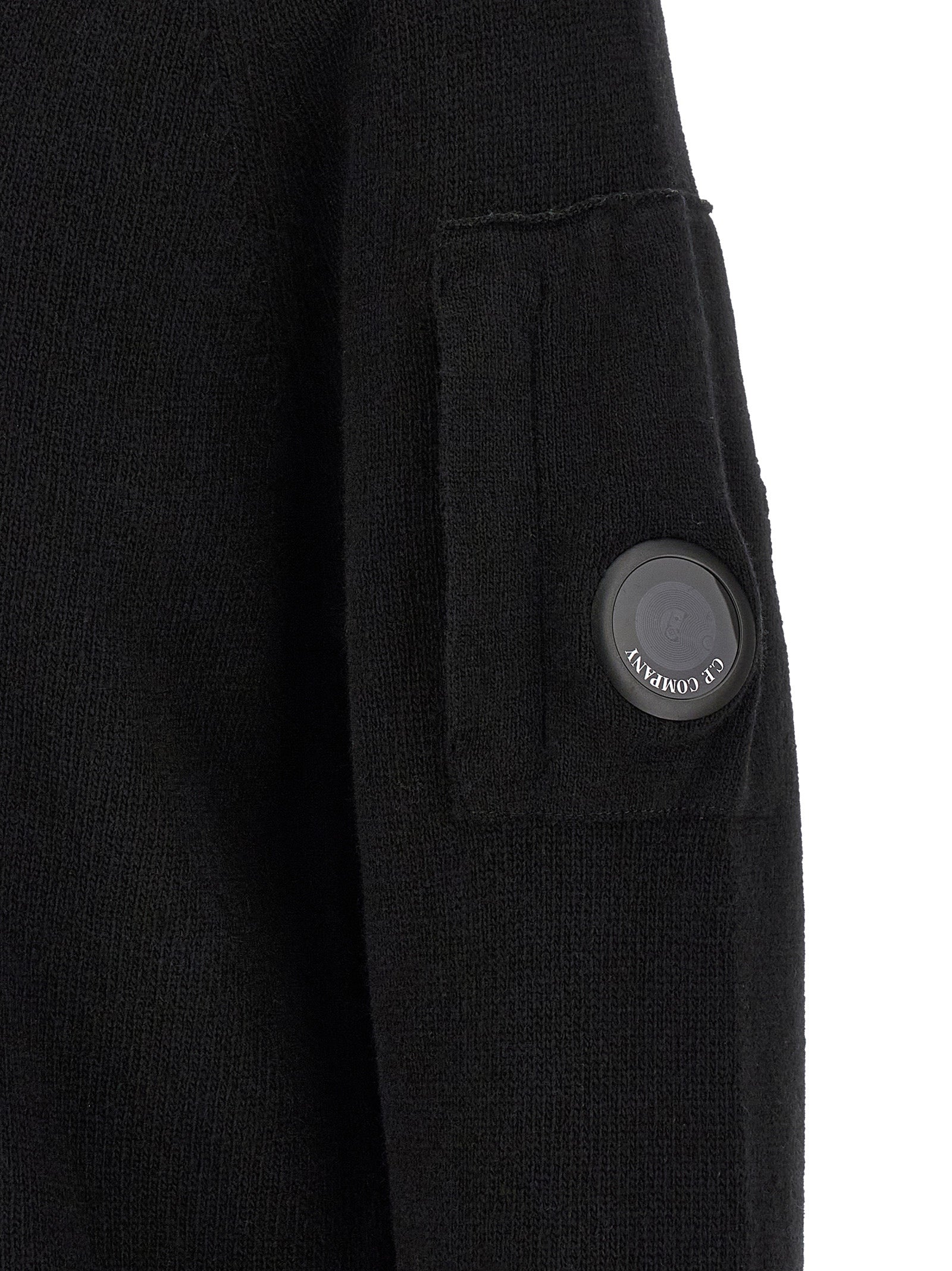 C.P. Company Black Wool Cardigan