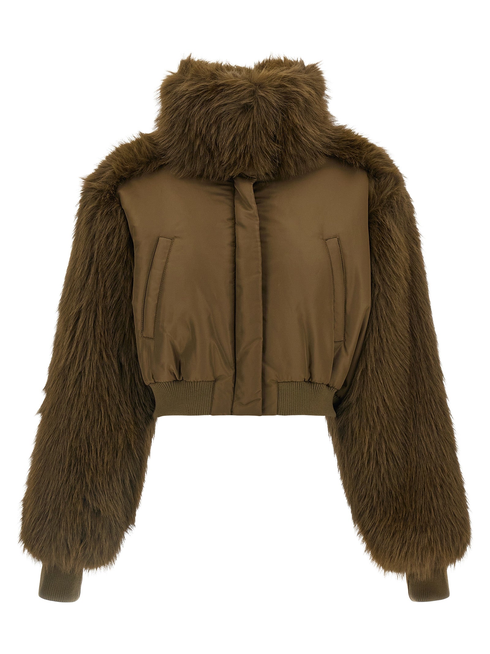 Fabiana Filippi Bicolor Virgin Wool Bomber