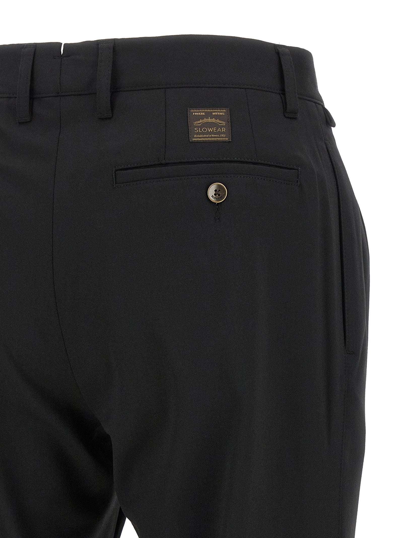 Incotex Black Polyester Dress Pants