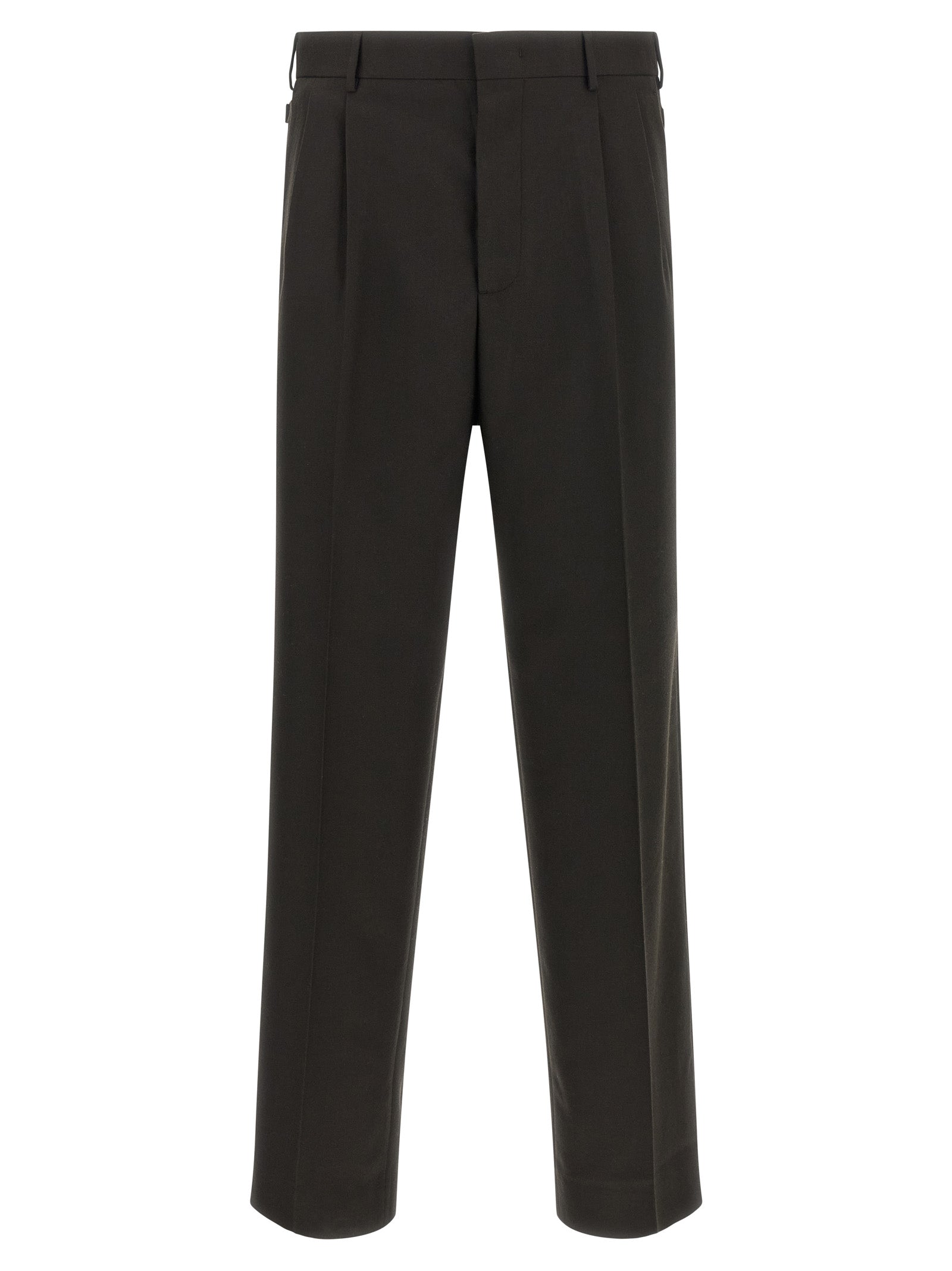 CELLAR DOOR Brown Polyester Dress Pants