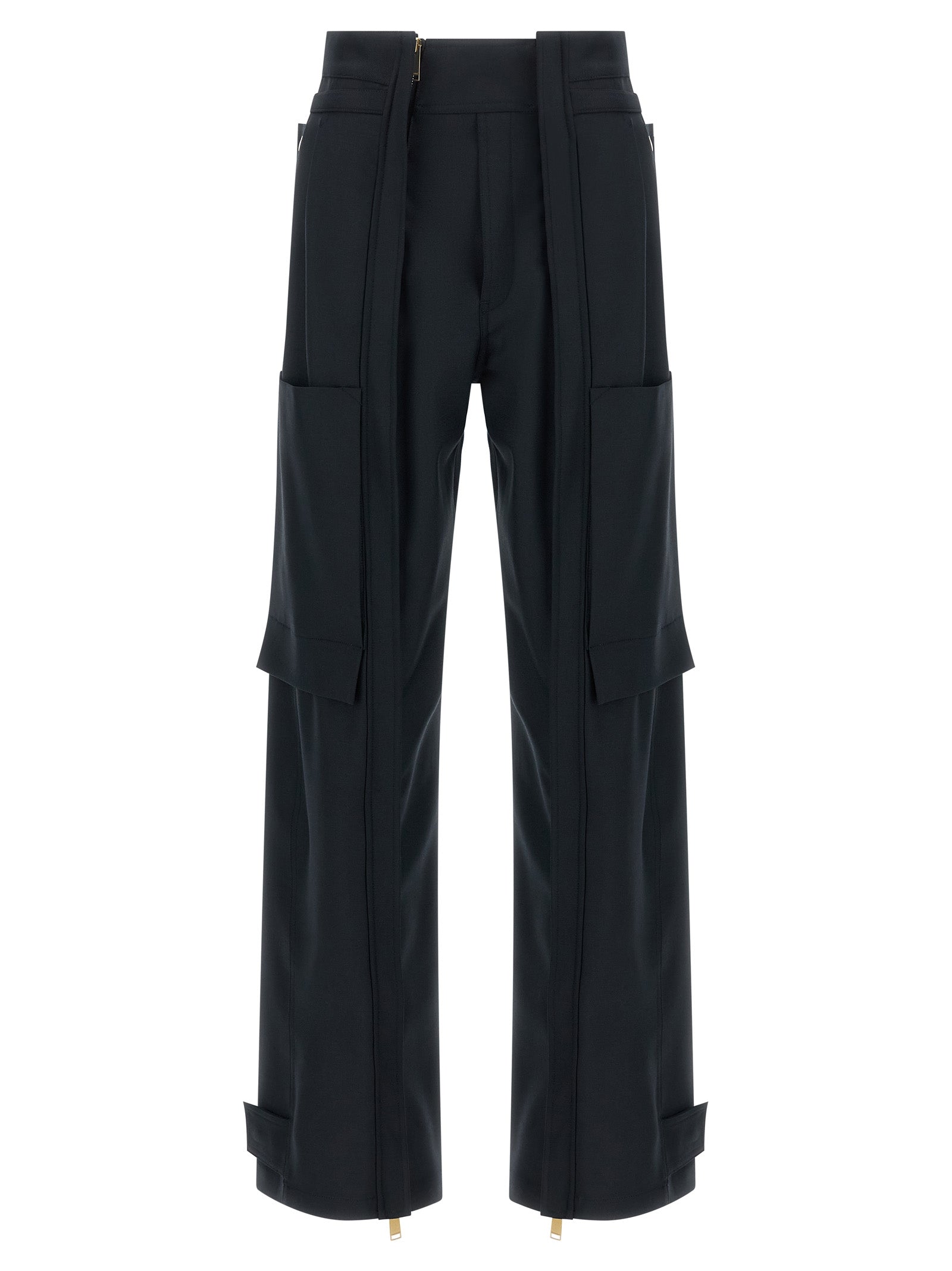 Darkpark Blue Polyester Cargo Pants