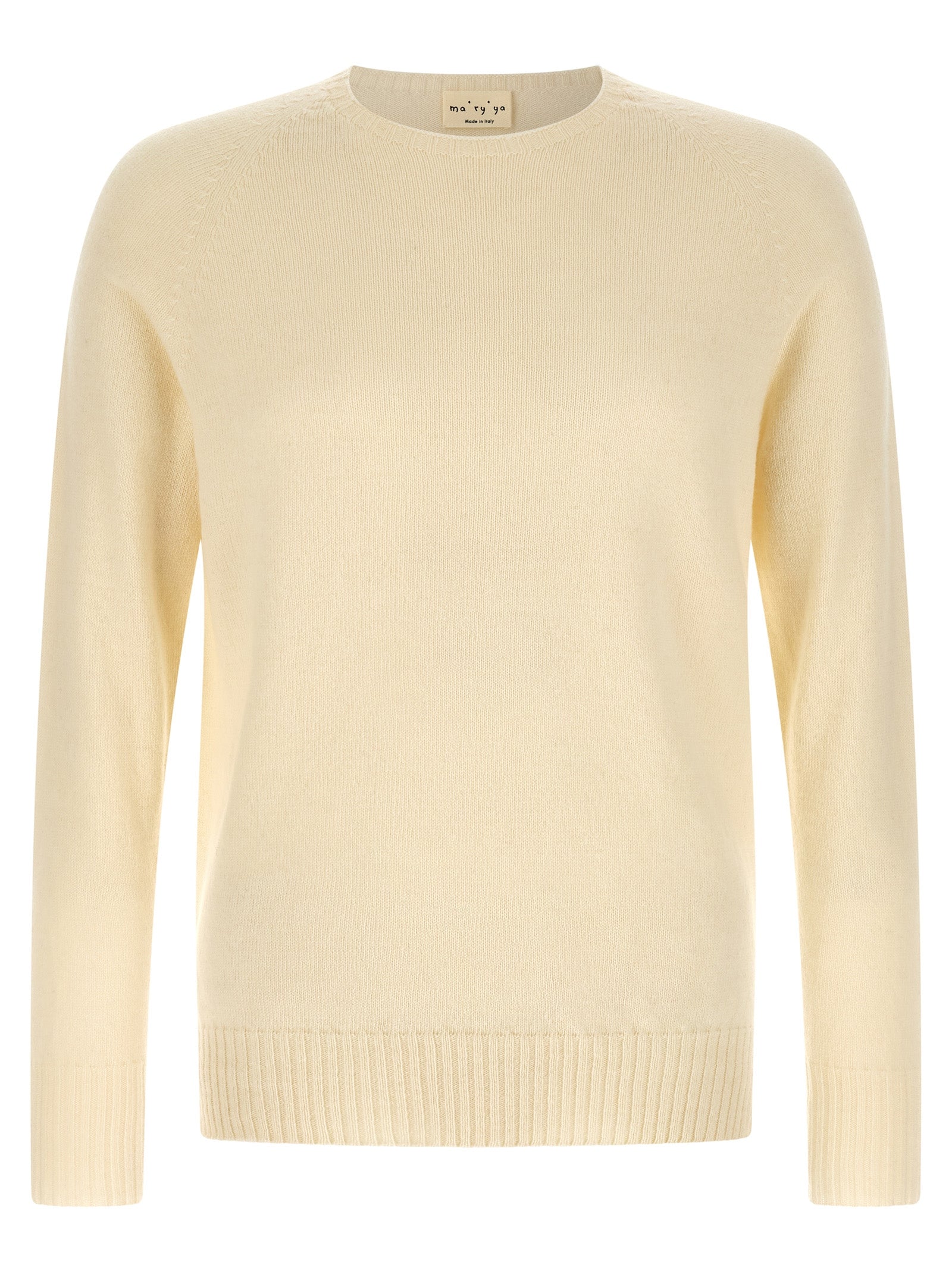 MA'RY'YA White Cashmere Cardigan