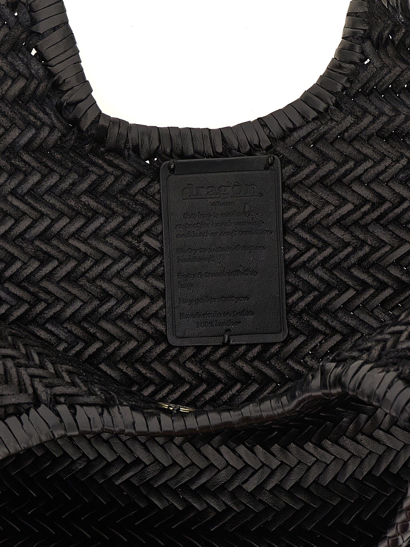 Dragon Diffusion Black Cowhide Shoulder Bag