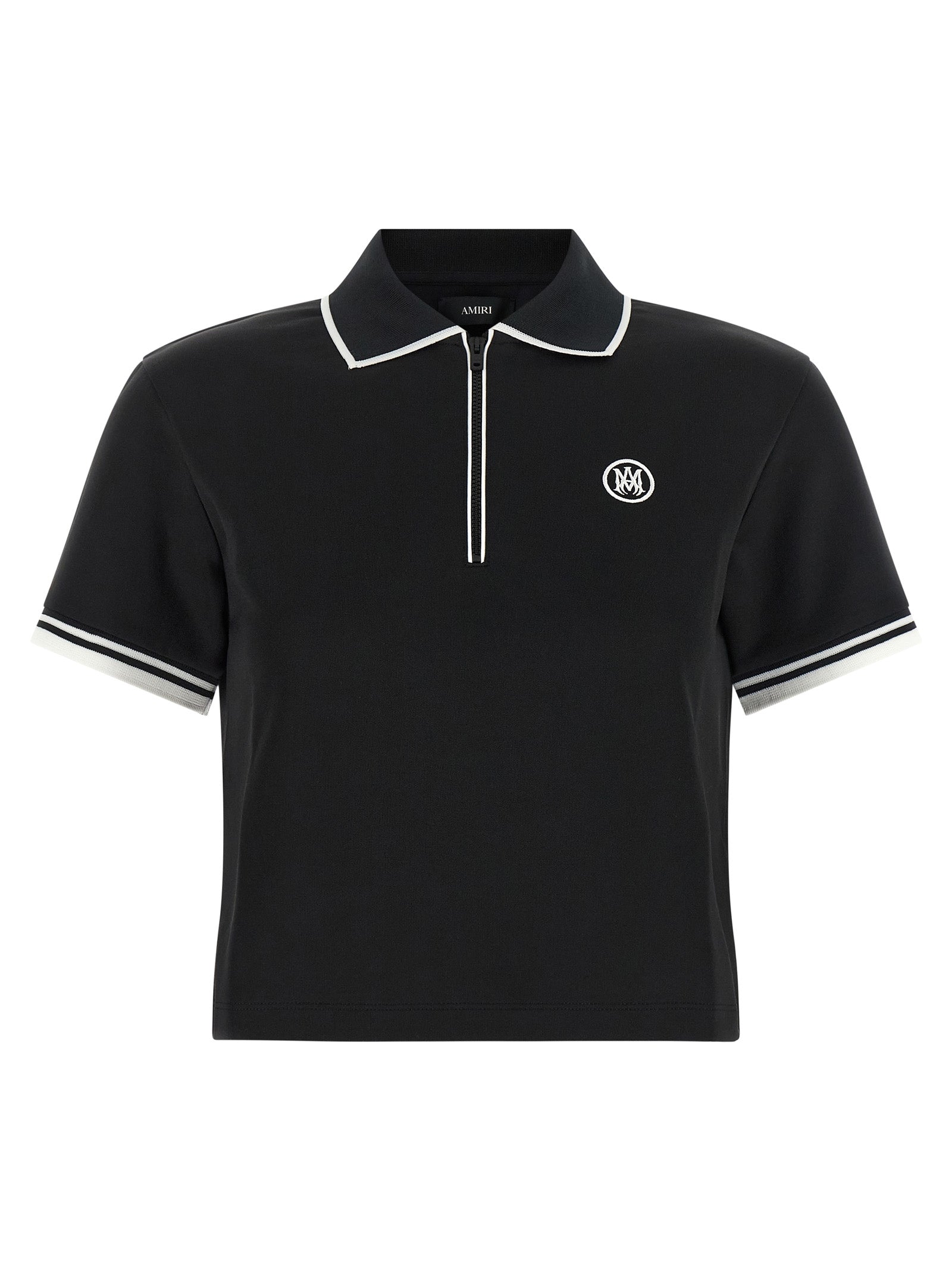 Amiri Black Polyester Polo Shirt