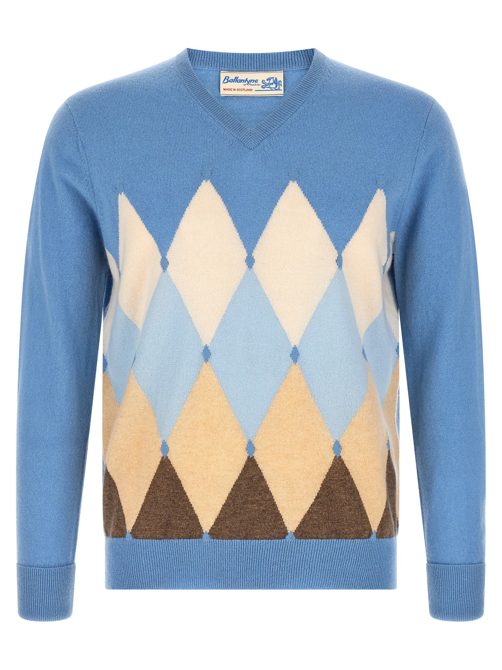 Ballantyne Blue Cashmere Cardigan